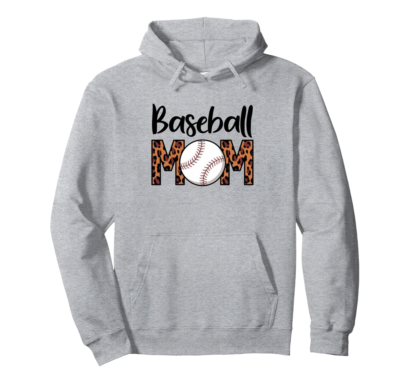 Leopard American Baseball Mom Mama Hoodie - Unique Graphic for Adults - T-Shirt, Sweatshirt, Hoodie
