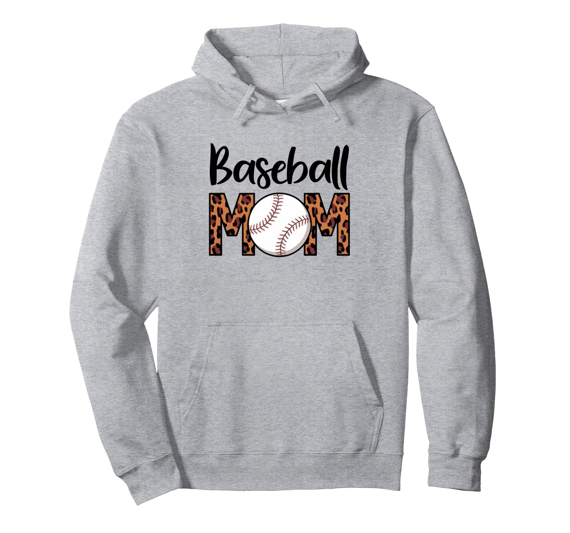 Leopard American Baseball Mom Mama Hoodie - Unique Graphic for Adults - T-Shirt, Sweatshirt, Hoodie