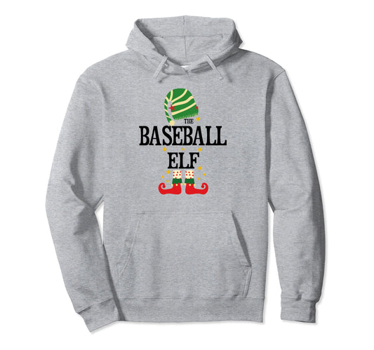 Baseball Elf Matching Family Group Gifts Hoodie - Unique Graphic Men Women - T-Shirt, Sweatshirt, Hoodie