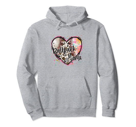 Ballpark Mama Funny And Sweet Moms Baseball Hoodie - Graphic Print Unisex - T-Shirt, Sweatshirt, Hoodie