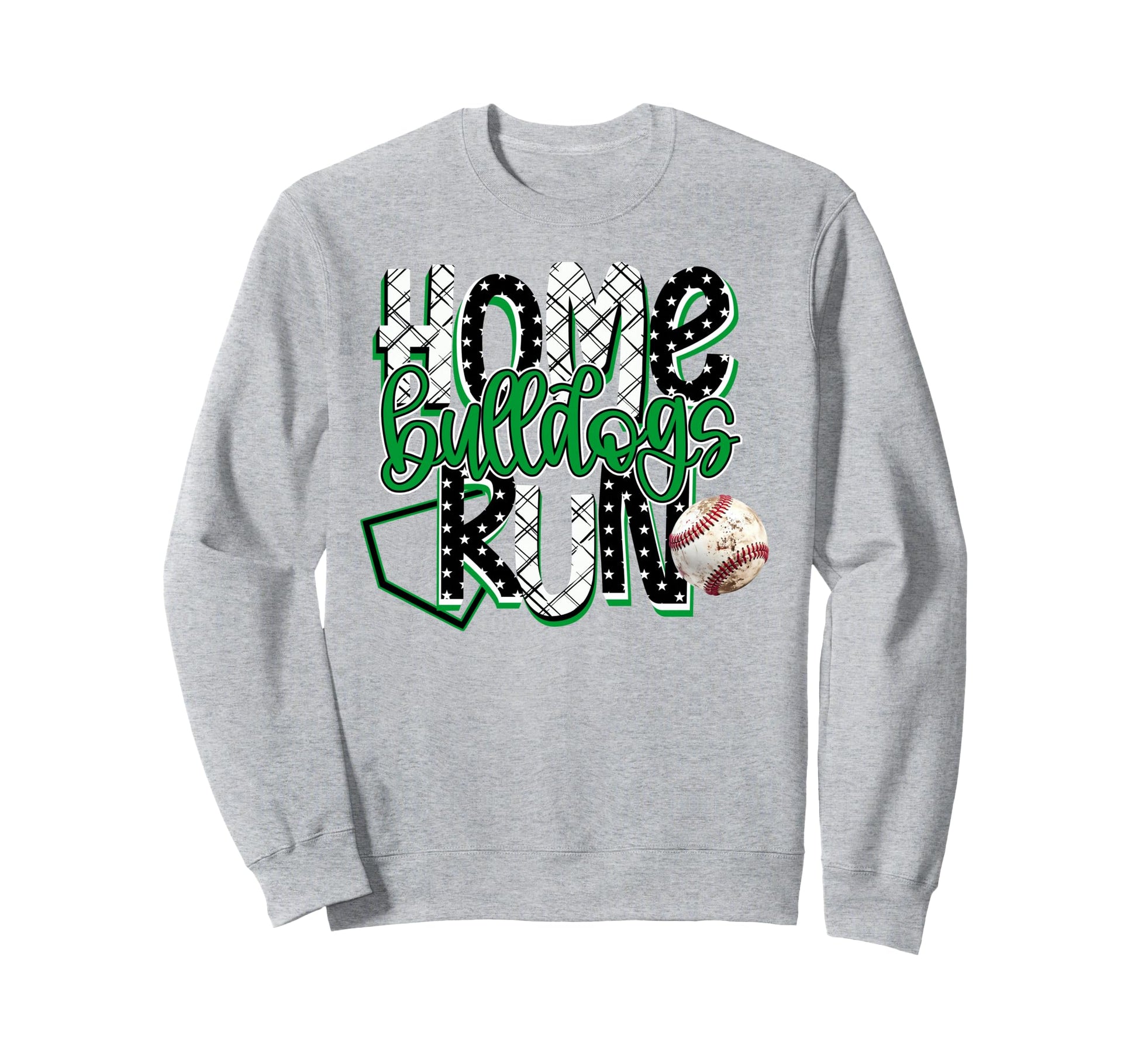 Home Run Bulldogs Baseball Sweatshirt - Casual Everyday Wear for Adults - T-Shirt, Sweatshirt, Hoodie