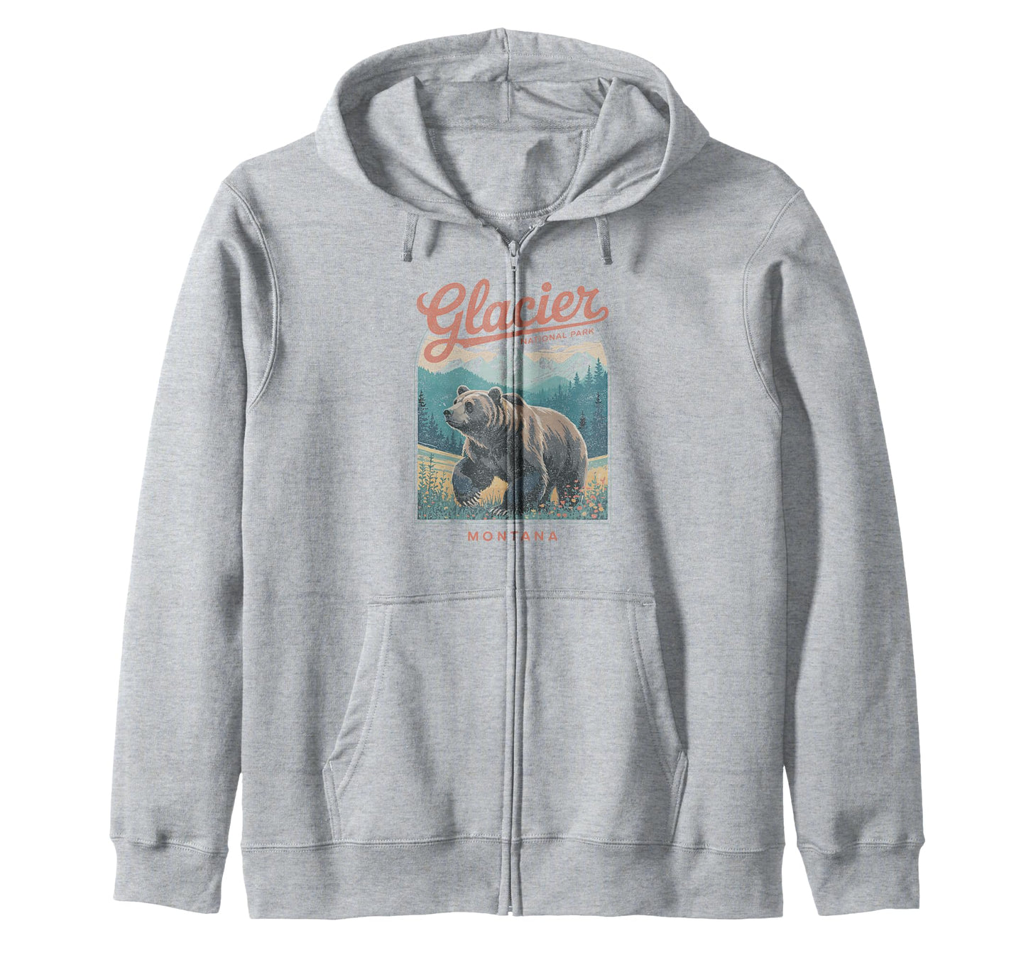 Glacier National Park Montana Usa Outdoor Hoodie - Unique Graphic Unisex - T-Shirt, Sweatshirt, Hoodie