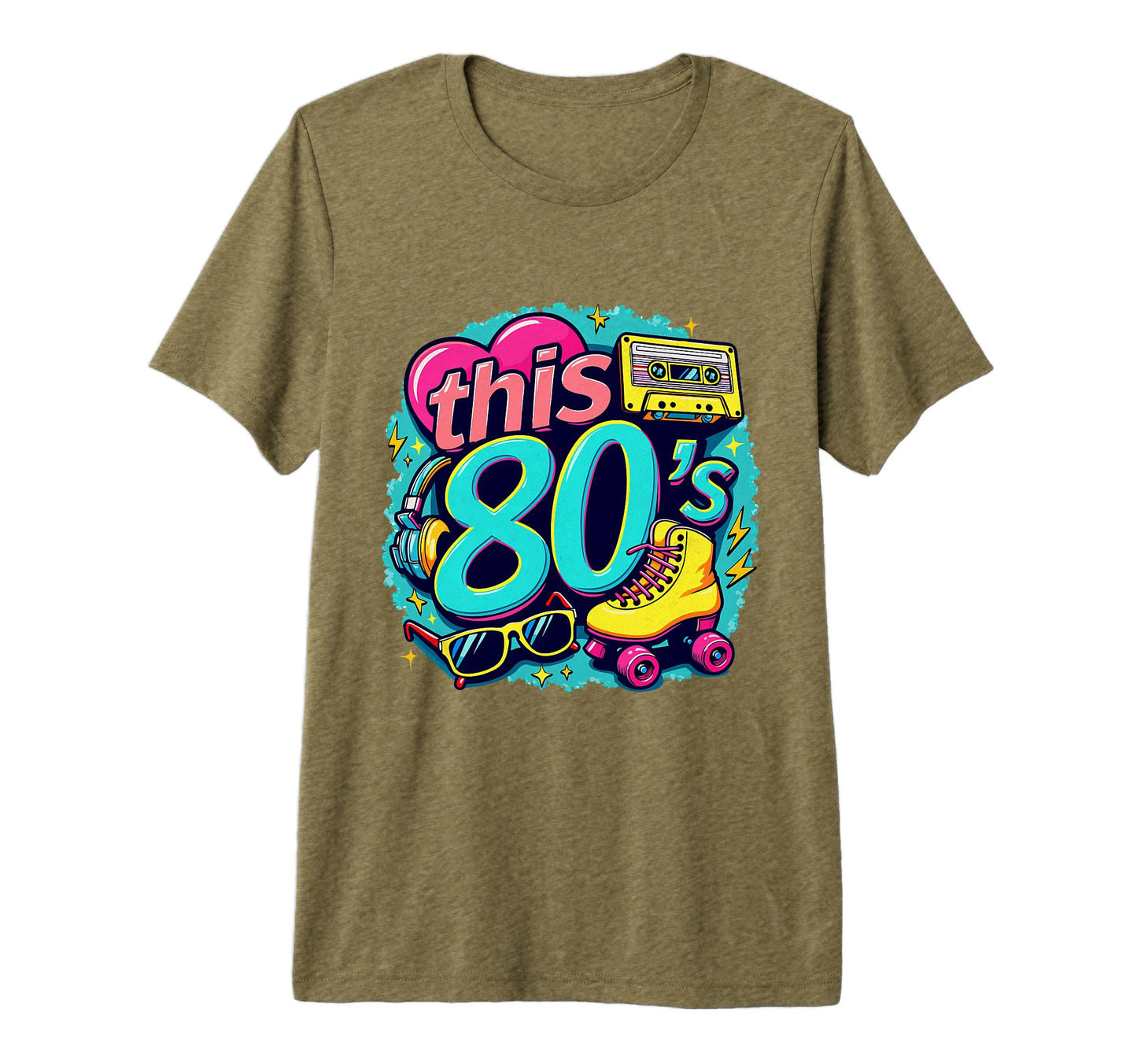 This 80S Bro Cassette Roller Skates T-Shirt - Graphic Print for Adults - T-Shirt, Sweatshirt, Hoodie