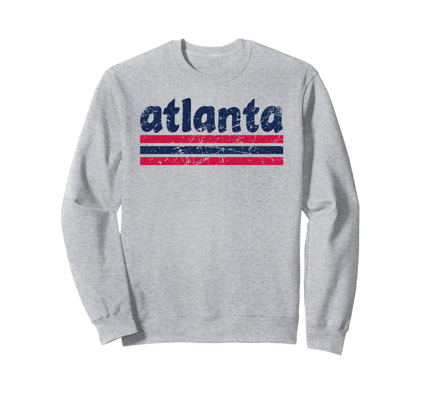 Atlanta Georgia Three Stripe Sweatshirt - Novelty Apparel Men Women - T-Shirt, Sweatshirt, Hoodie