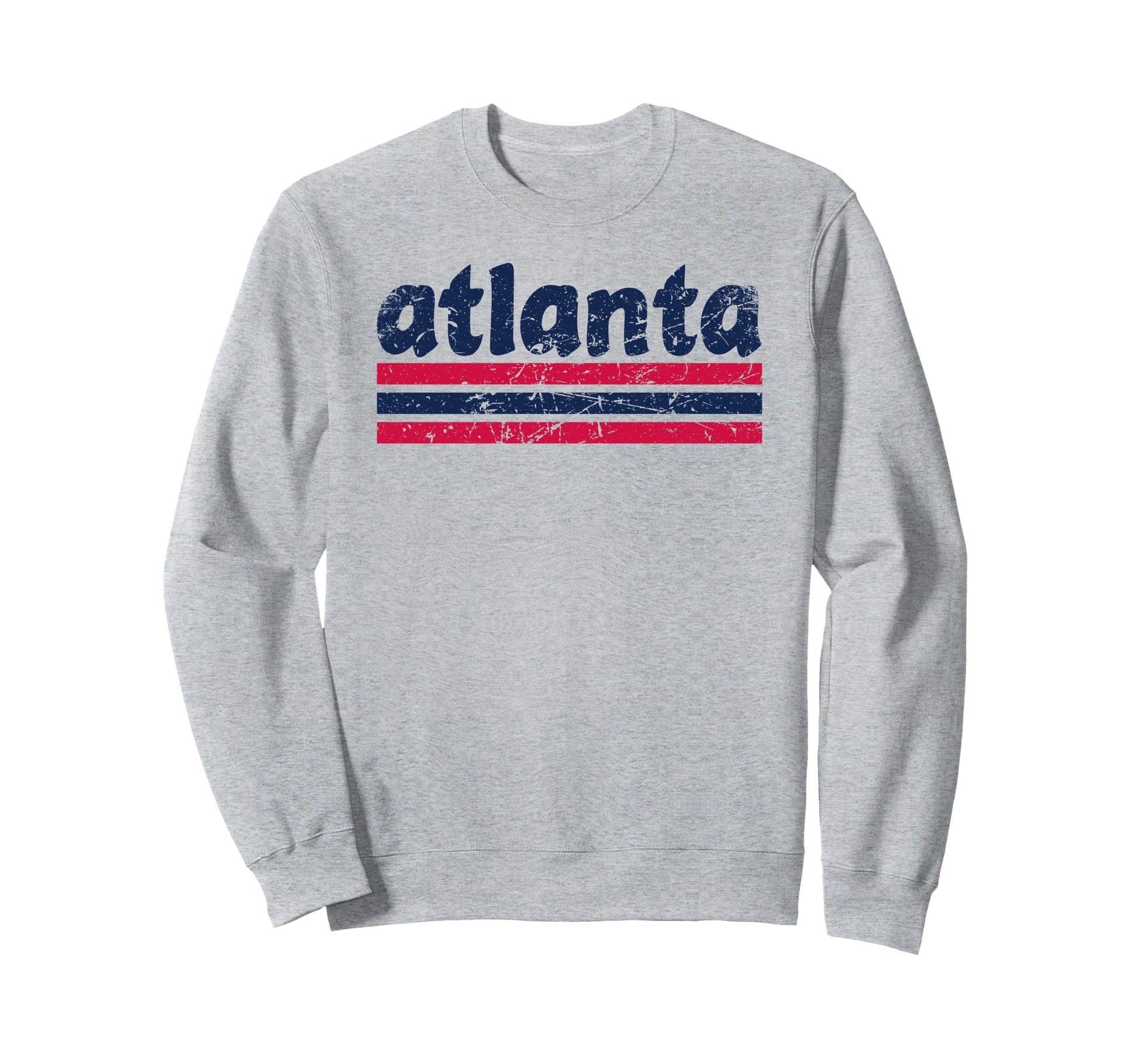Atlanta Georgia Three Stripe Sweatshirt - Novelty Apparel Men Women - T-Shirt, Sweatshirt, Hoodie