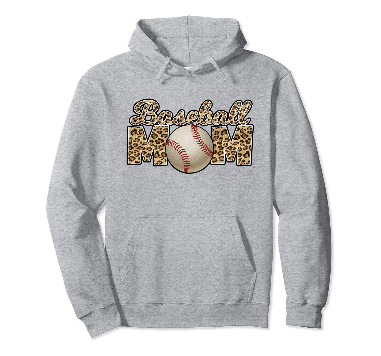 Baseball Mom Leopard Baseball Mothers Day Hoodie - Minimalist Print Unisex - T-Shirt, Sweatshirt, Hoodie