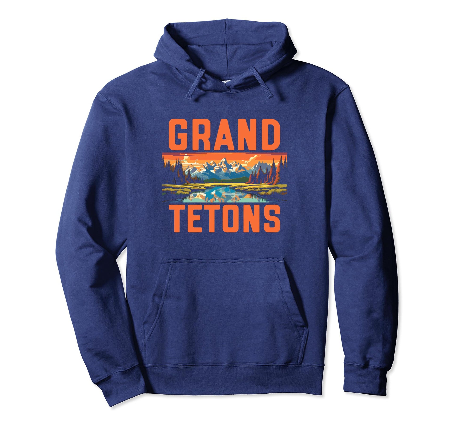 Grand Tetons National Park Art Hoodie - Novelty Apparel for Adults - T-Shirt, Sweatshirt, Hoodie