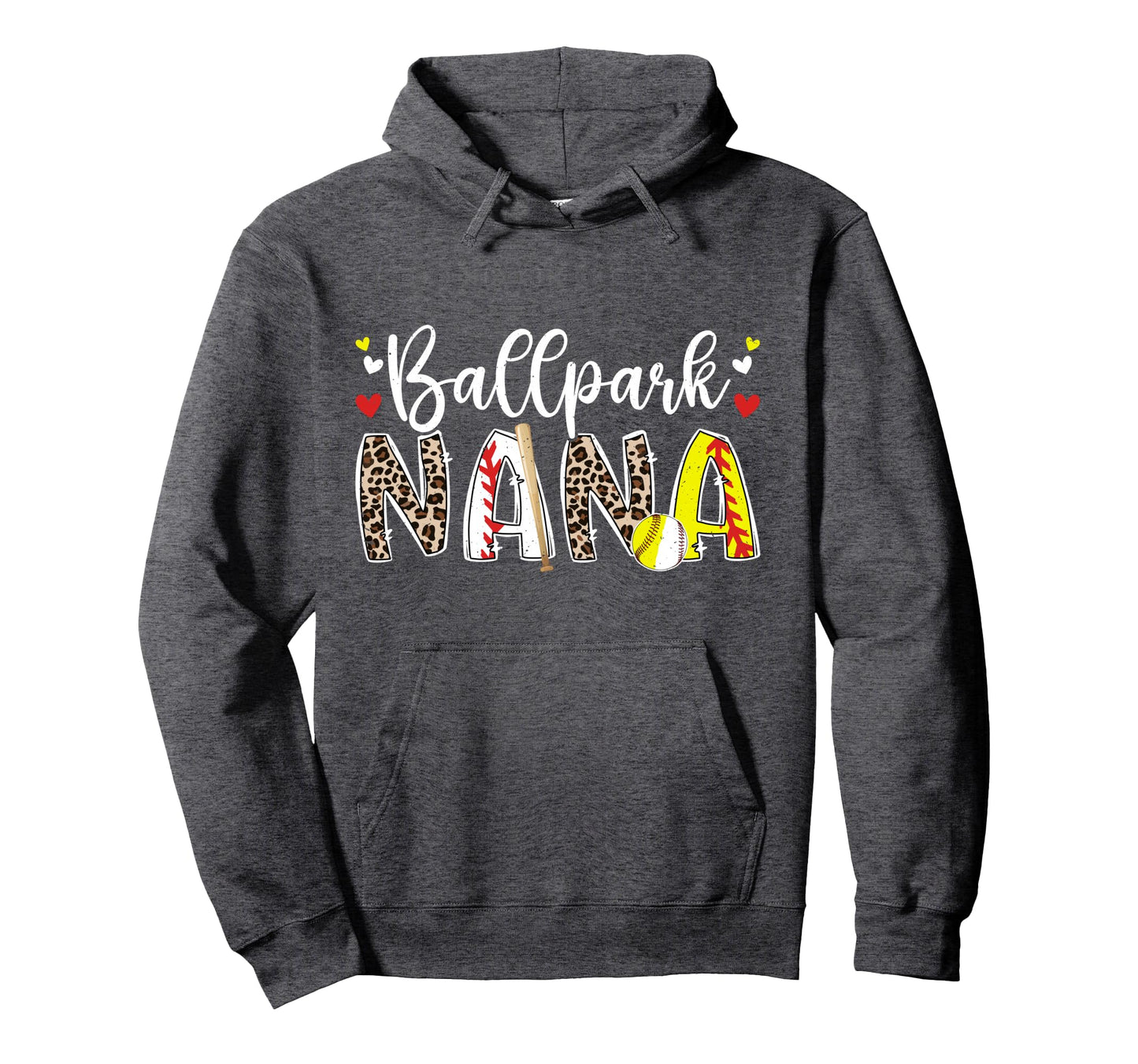 Ballpark Nana Baseball Softball Nana Hoodie - Novelty Apparel Men Women - T-Shirt, Sweatshirt, Hoodie