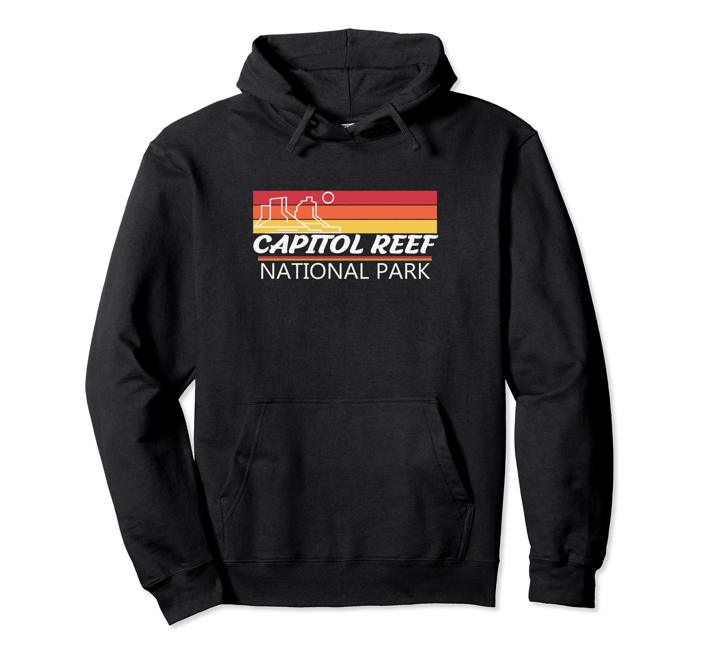 Striped Capitol Reef National Park Hoodie - Minimalist Print Unisex - T-Shirt, Sweatshirt, Hoodie