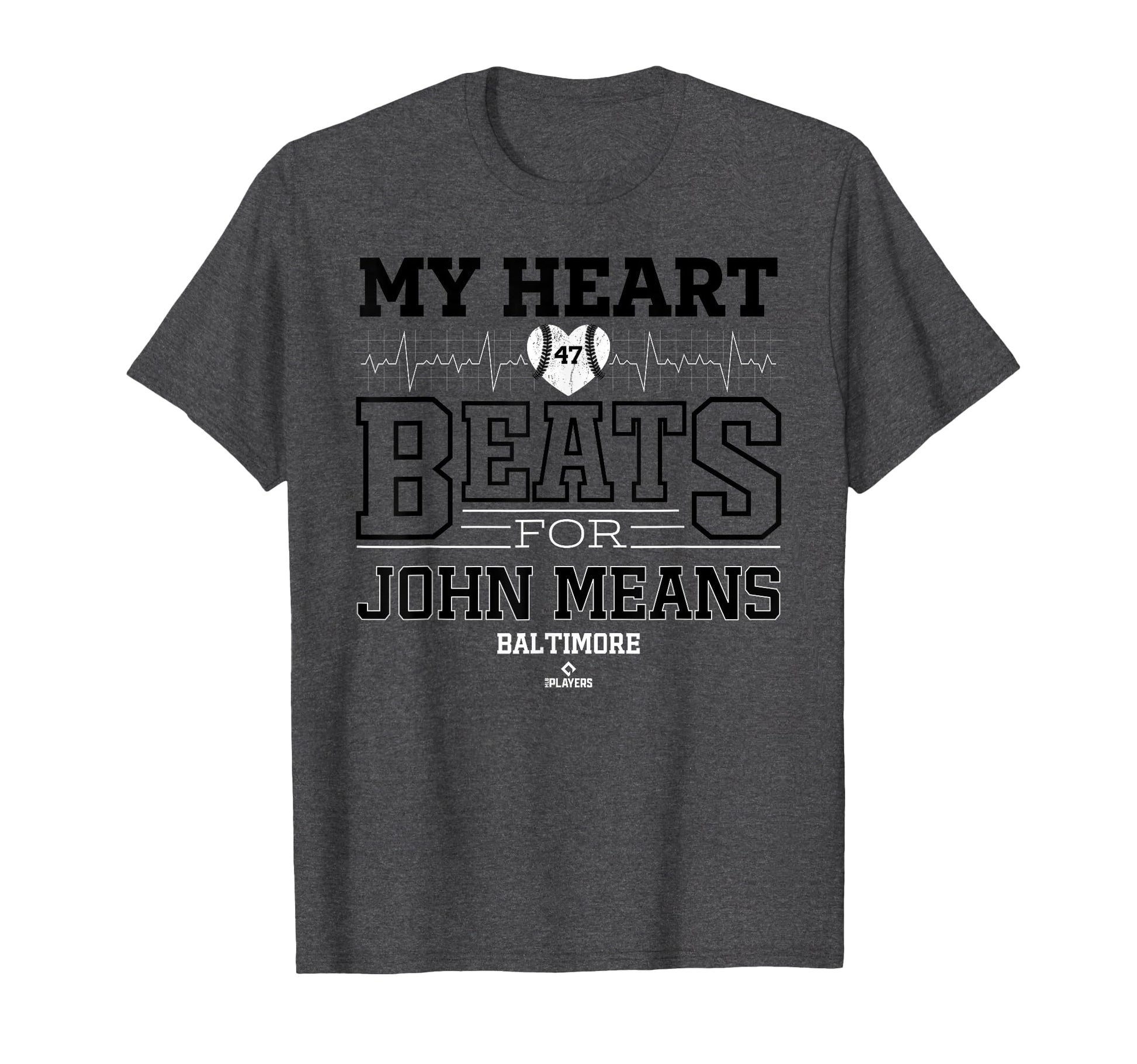 My Heart Beats John Means Baltimore T-Shirt - Streetwear Style for Adults - T-Shirt, Sweatshirt, Hoodie
