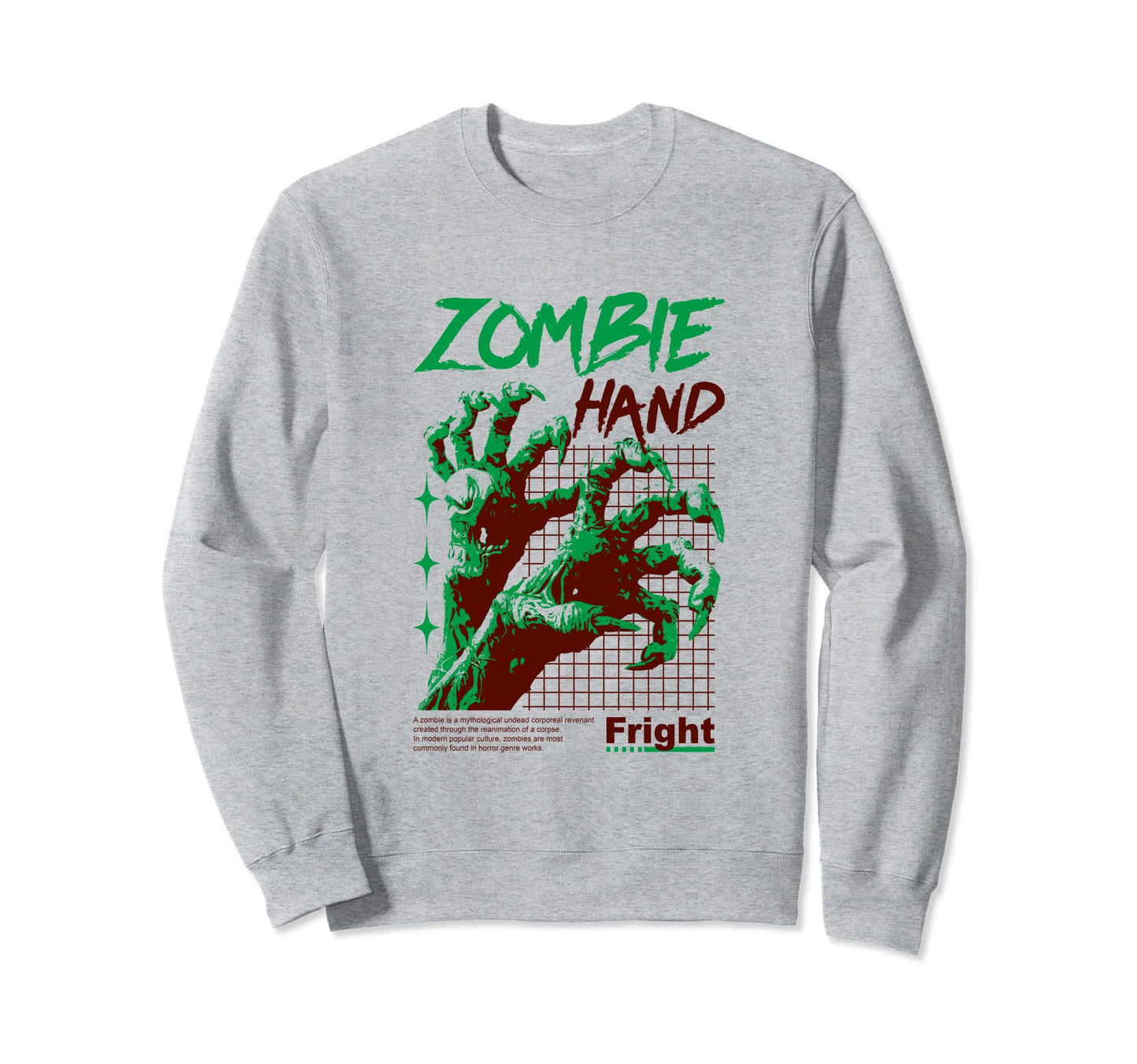 Zombie Hand Spooky Aesthetic Sweatshirt - Novelty Apparel for Adults - T-Shirt, Sweatshirt, Hoodie
