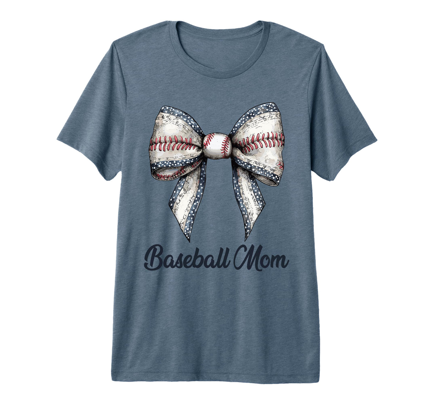 Baseball Mom Coquette Bow Baseball Lovers T-Shirt - Graphic Print Unisex - T-Shirt, Sweatshirt, Hoodie