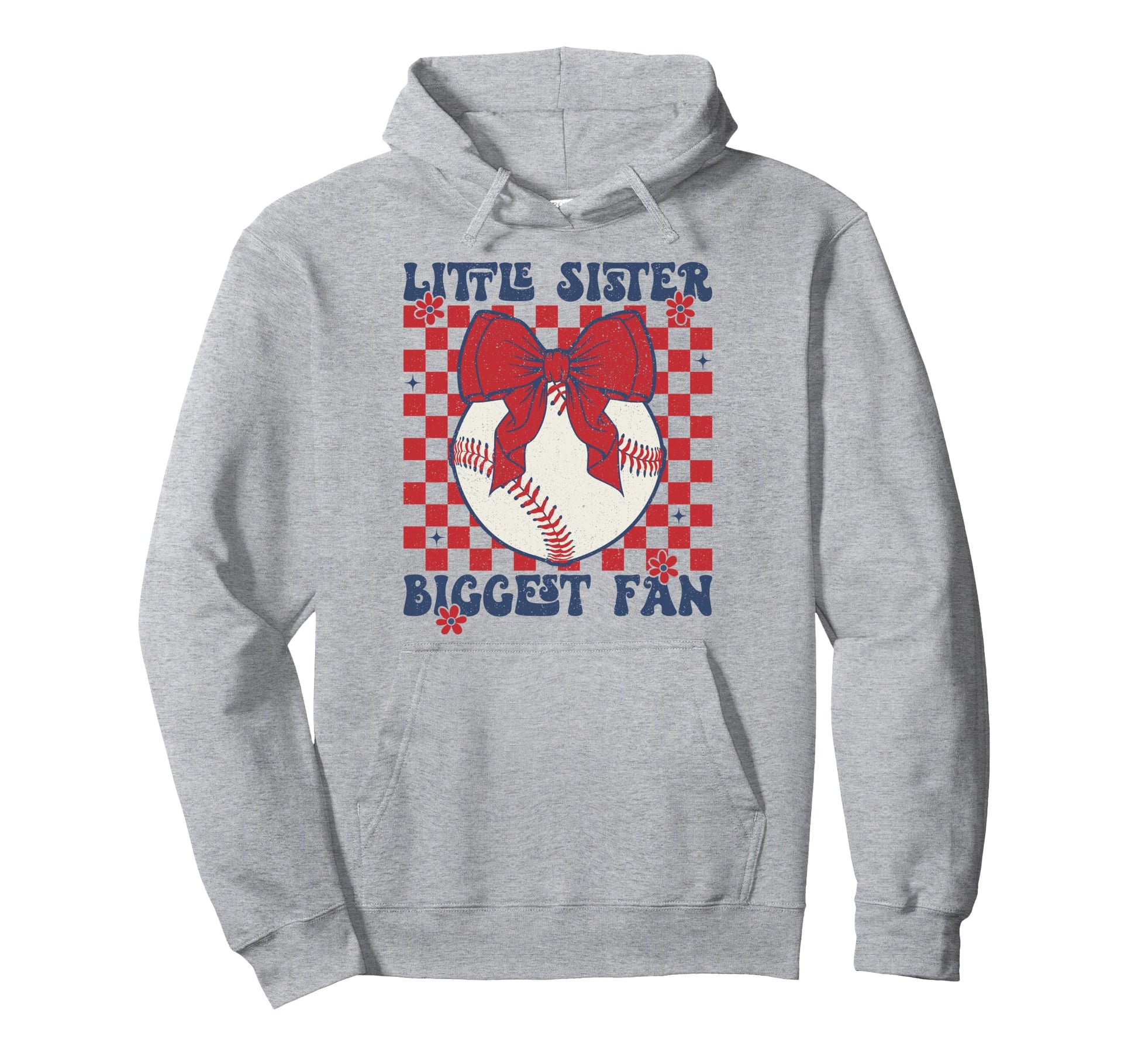 Baseball Little Sister Biggest Fan Hoodie - Streetwear Style Men Women - T-Shirt, Sweatshirt, Hoodie