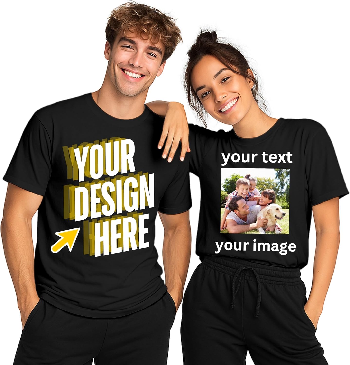 Custom for Men Women Personalized with Photo and Text - Adult & Kids T-Shirts, Sweatshirts & Hoodies apparel design preview 1