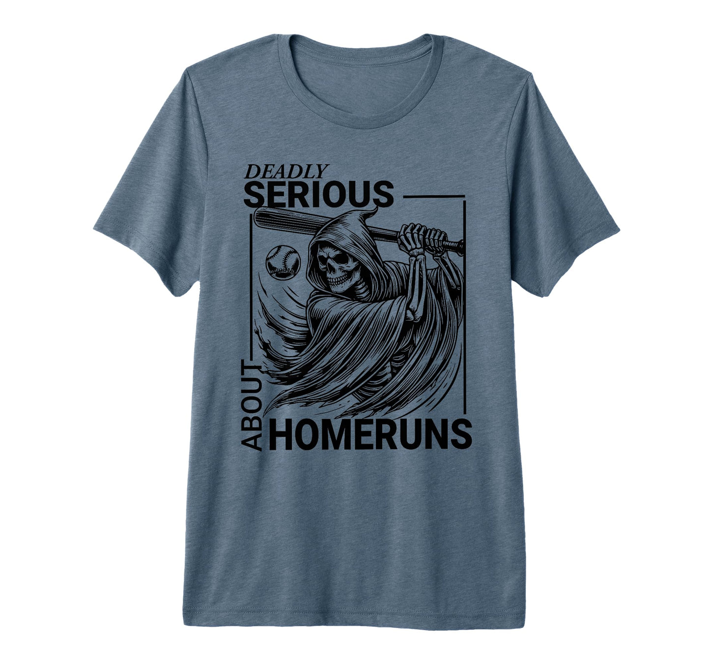 Baseball Grim Reaper Skeleton Homeruns T-Shirt - Trendy Graphic for Adults - T-Shirt, Sweatshirt, Hoodie