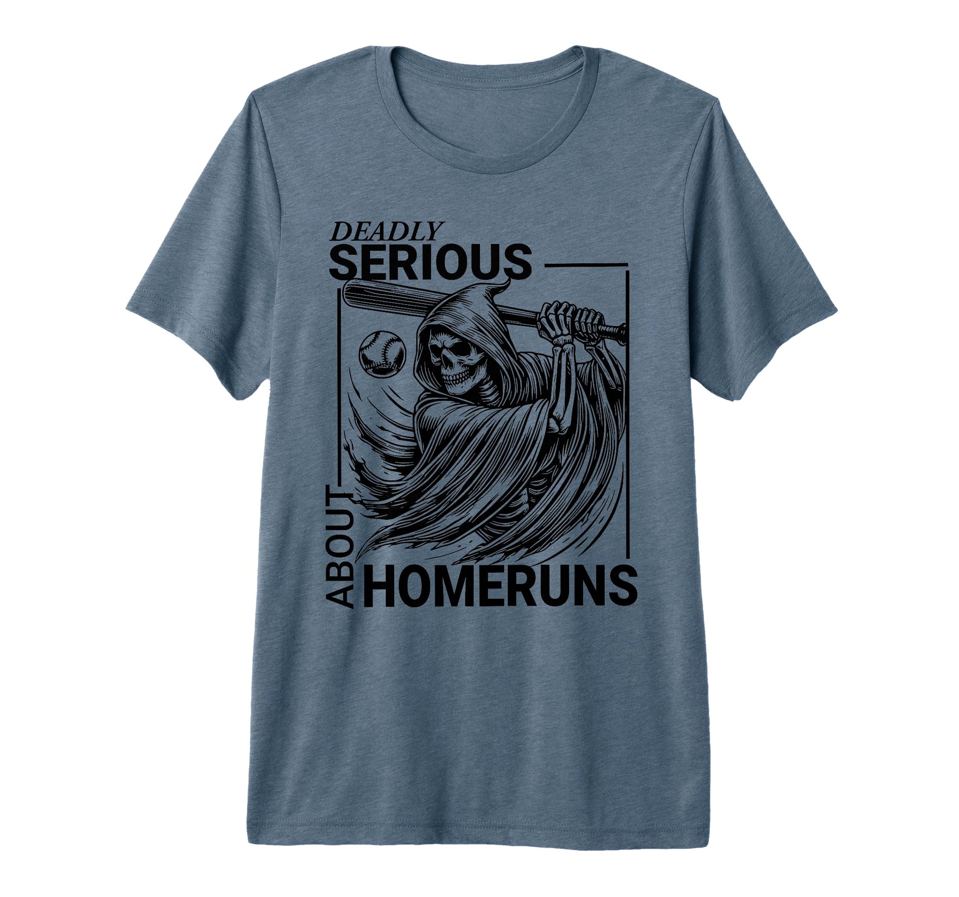 Baseball Grim Reaper Skeleton Homeruns T-Shirt - Trendy Graphic for Adults - T-Shirt, Sweatshirt, Hoodie