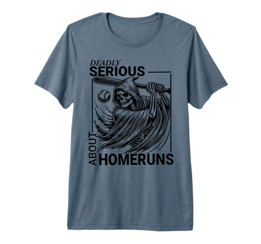 Baseball Grim Reaper Skeleton Homeruns T-Shirt - Trendy Graphic for Adults - T-Shirt, Sweatshirt, Hoodie