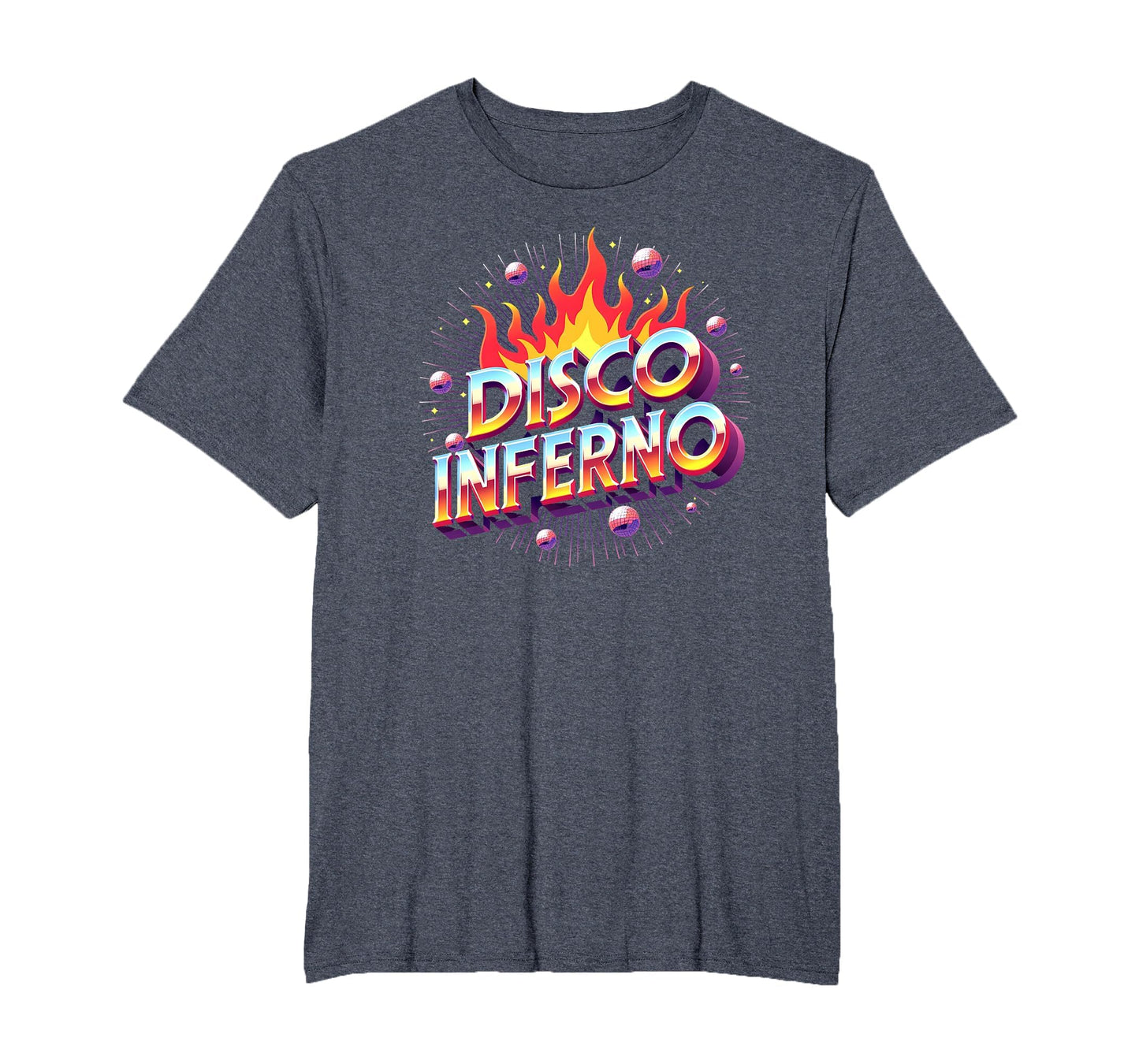 Disco Inferno Dance Party Fever Art Mens T-Shirt - Minimalist Print Unisex - T-Shirt, Sweatshirt, Hoodie