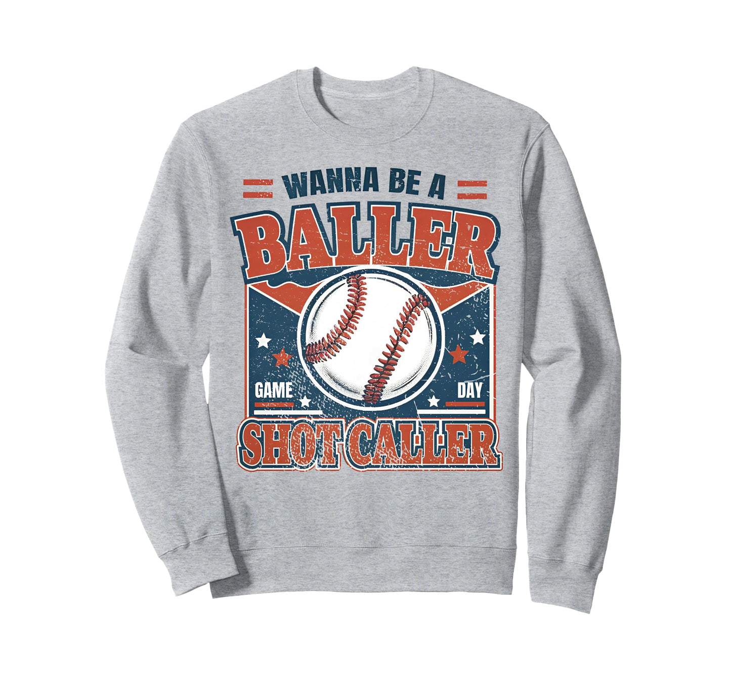 Wanna Be Baller Shot Caller Sweatshirt - Minimalist Print Men Women - T-Shirt, Sweatshirt, Hoodie