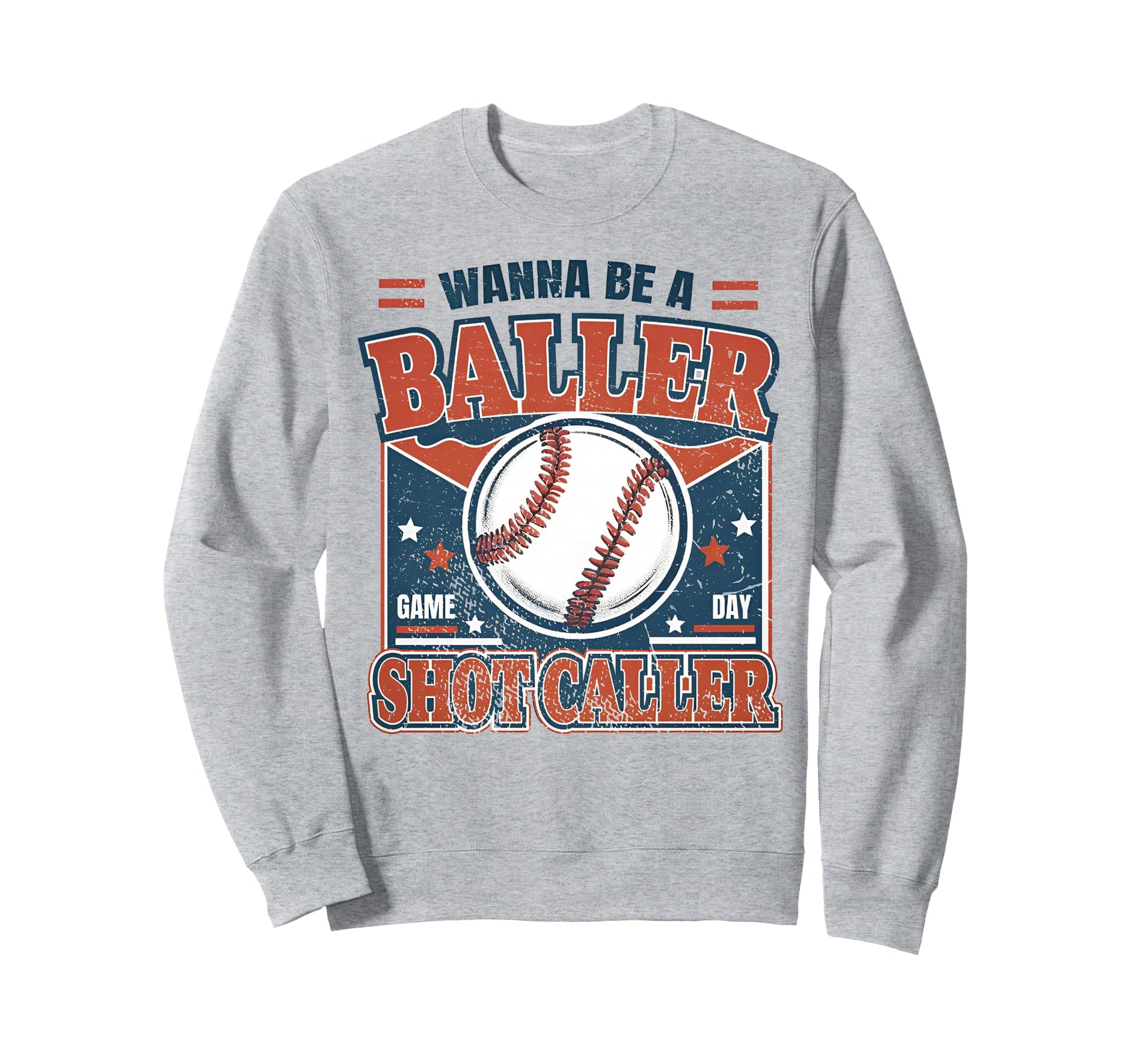 Wanna Be Baller Shot Caller Sweatshirt - Minimalist Print Men Women - T-Shirt, Sweatshirt, Hoodie
