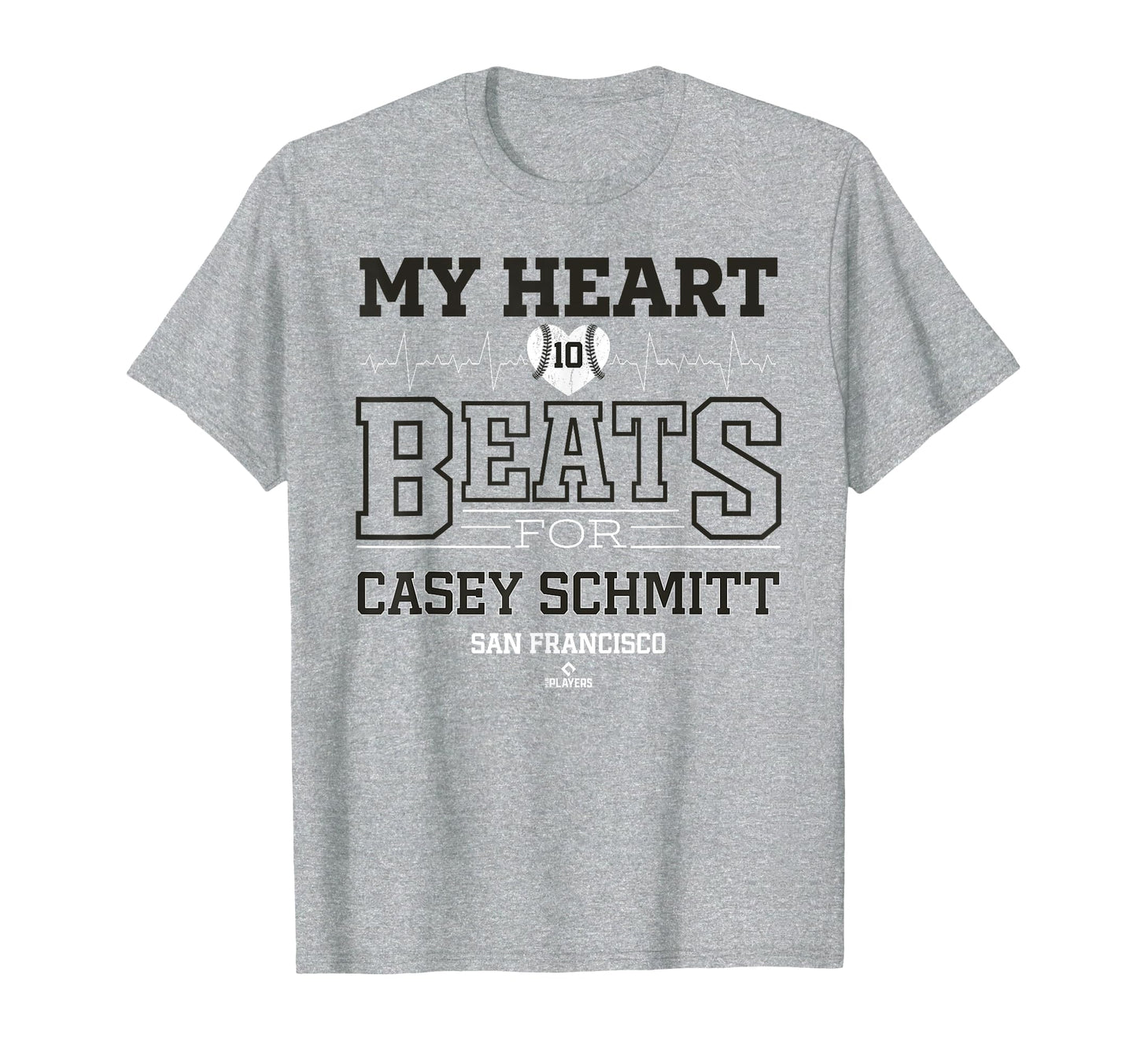 My Heart Beats Casey Schmitt San T-Shirt - Casual Everyday Wear for Adults - T-Shirt, Sweatshirt, Hoodie