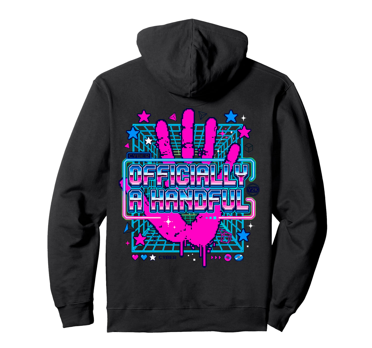 Officially Handful Gamers Y2K Cyber Hoodie - Aesthetic Graphic for Adults - T-Shirt, Sweatshirt, Hoodie
