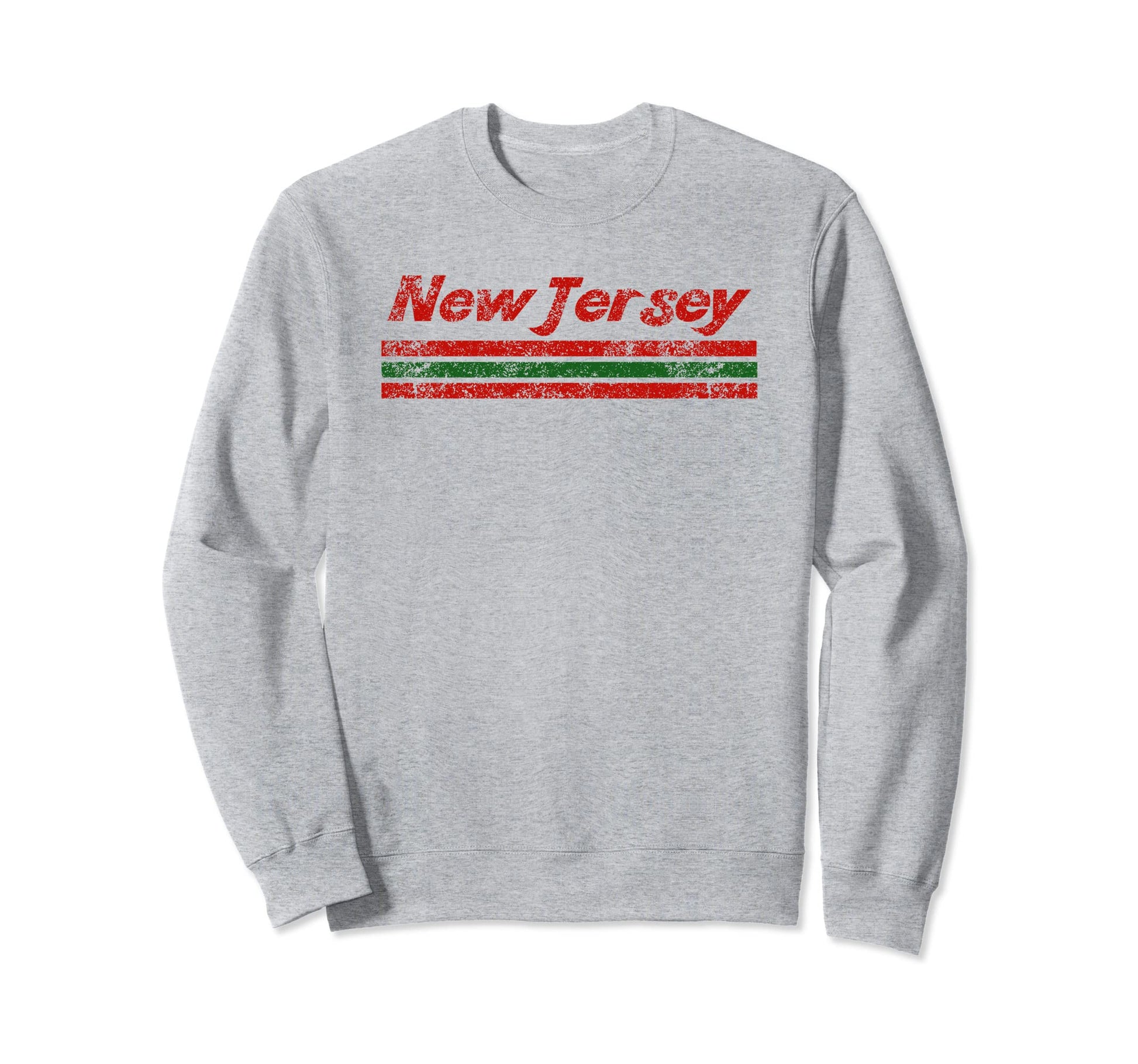 New Jersey Weathered Stripe Sweatshirt - Novelty Apparel for Adults - T-Shirt, Sweatshirt, Hoodie