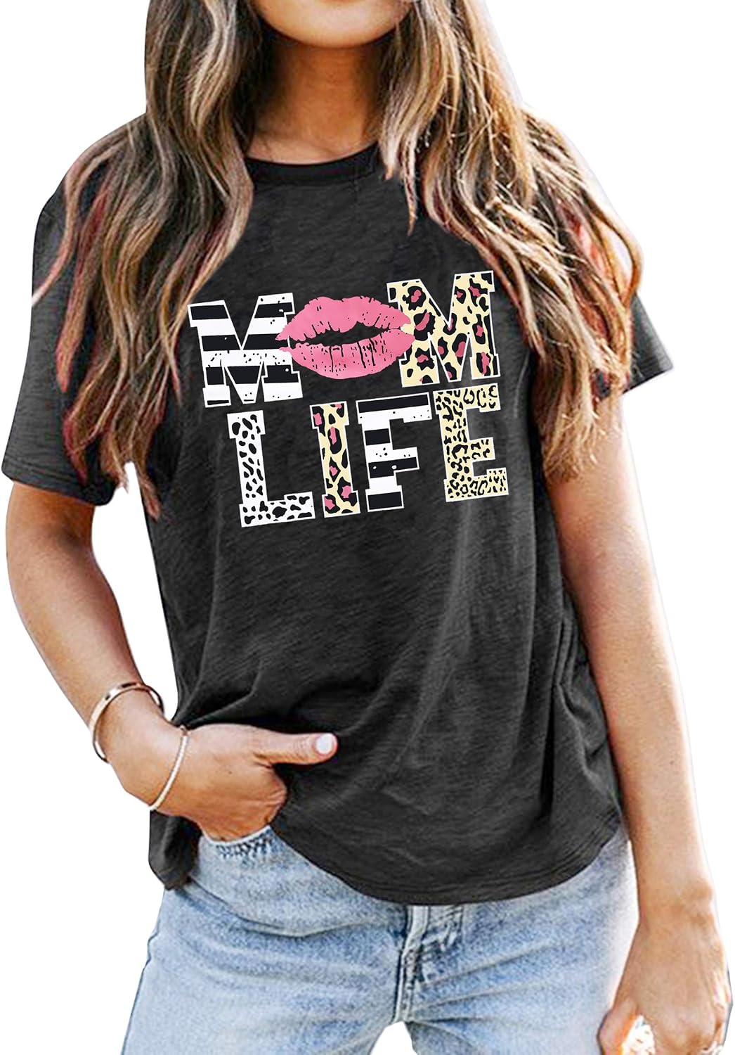 In My Mom Era Women: Mama Life Tops Funny Letter - Adult & Kids T-Shirts, Sweatshirts & Hoodies apparel design preview 1