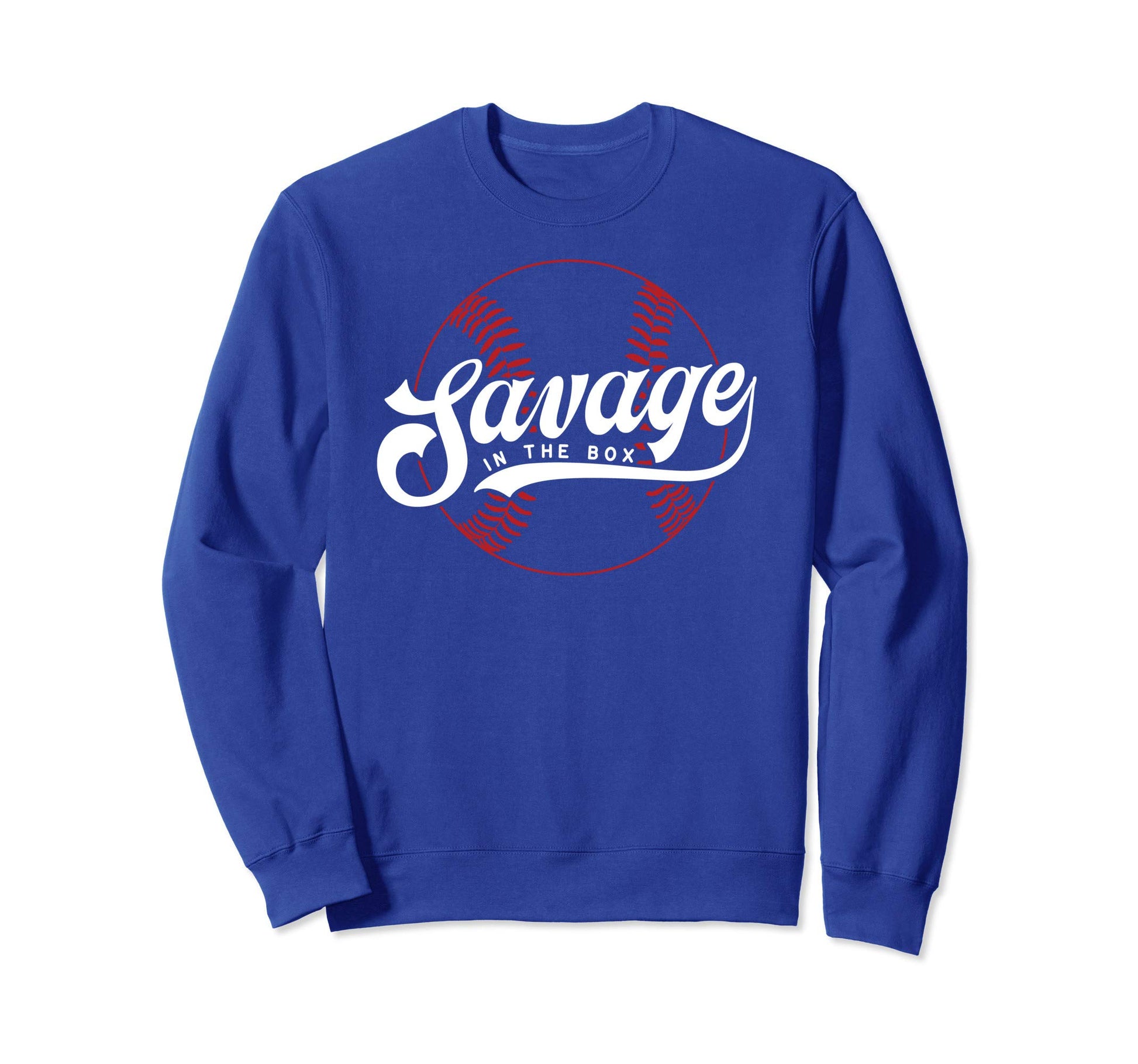 Savage Box Funny Baseball Sweatshirt - Trendy Graphic Unisex - T-Shirt, Sweatshirt, Hoodie