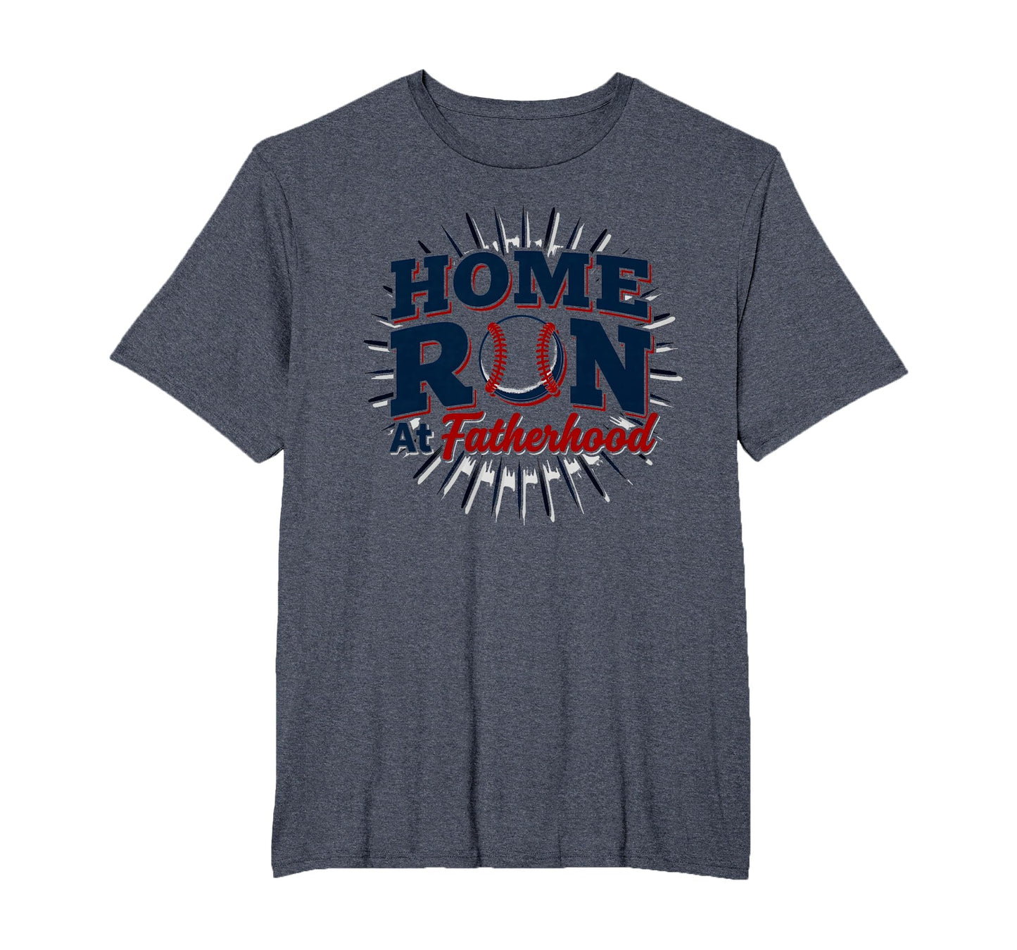 Baseball Dad Home Run Fatherhood T-Shirt - Fun Novelty Design for Adults - T-Shirt, Sweatshirt, Hoodie