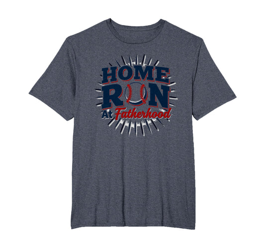 Baseball Dad Home Run Fatherhood Mens T-Shirt - Streetwear Style Men Women - T-Shirt, Sweatshirt, Hoodie
