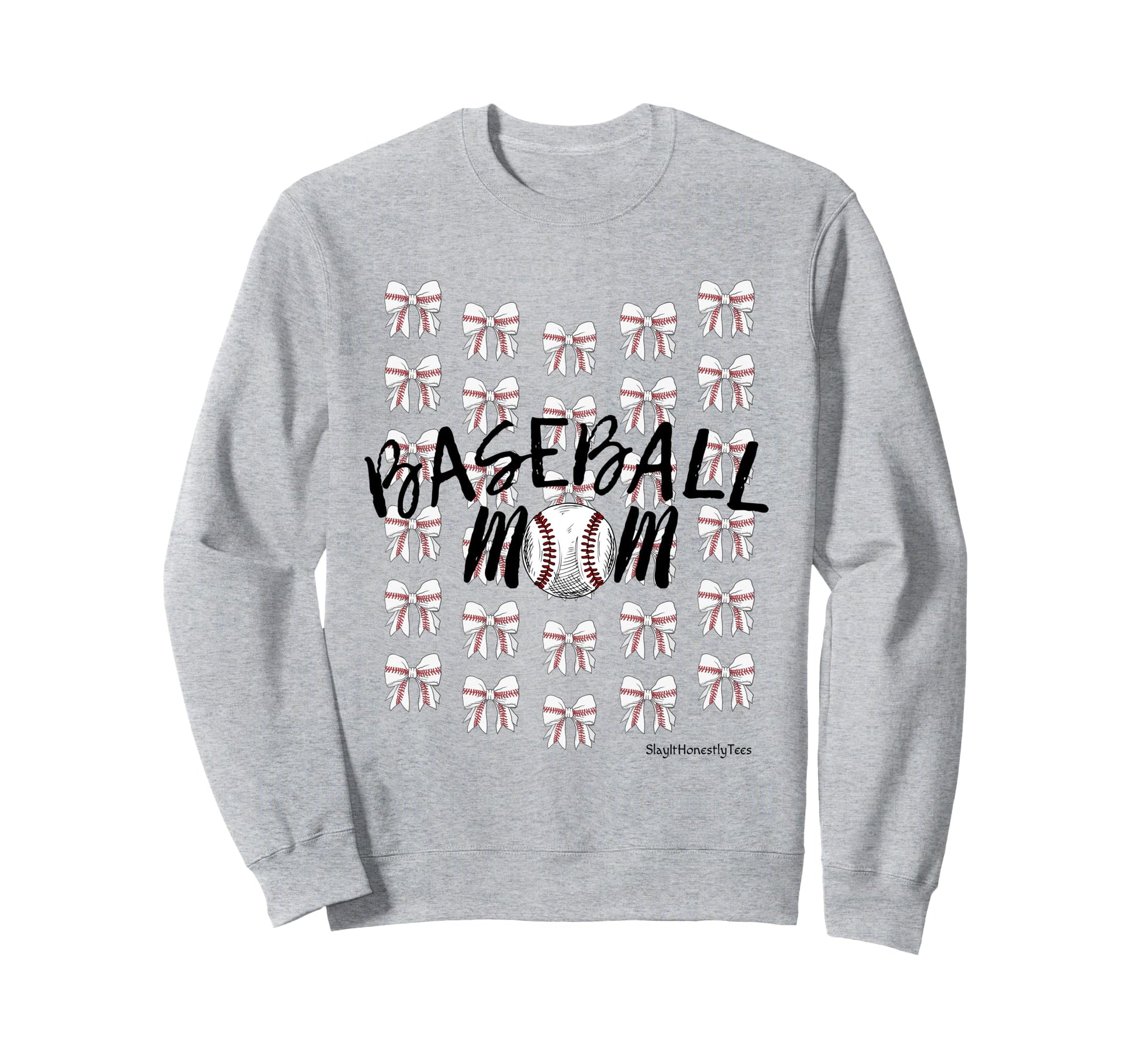 Coquette Baseball Bow Baseball Sweatshirt - Trendy Graphic Men Women - T-Shirt, Sweatshirt, Hoodie