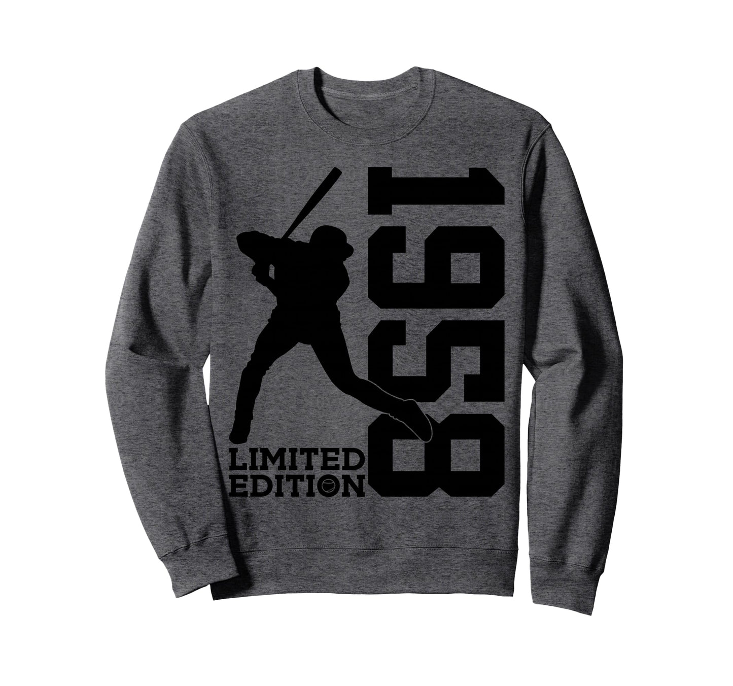 68Th Birthday Baseball 1958 Sweatshirt - Novelty Apparel for Adults - T-Shirt, Sweatshirt, Hoodie