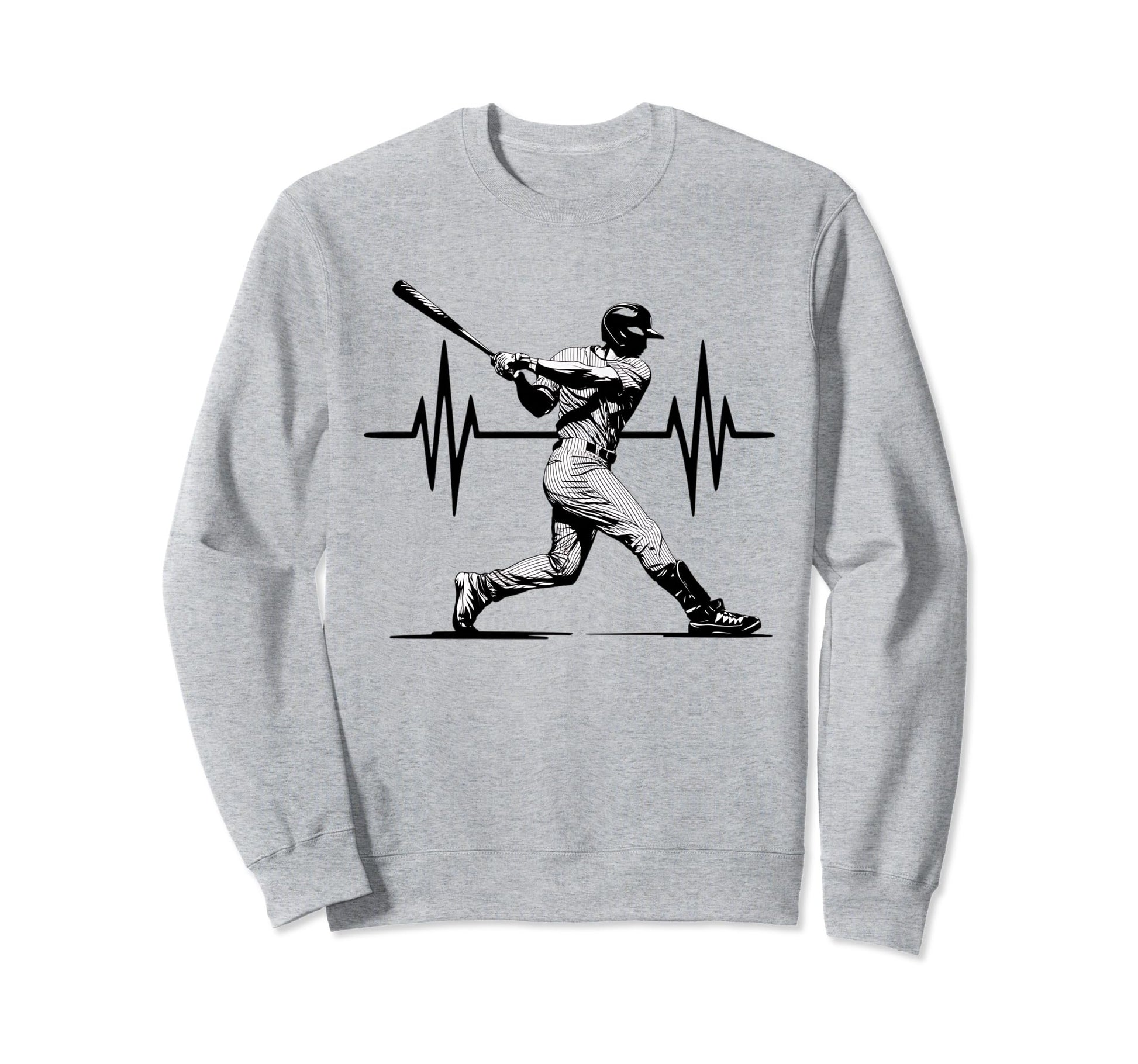 Baseball Heartbeat Love Pitcher Sweatshirt - Casual Everyday Wear Unisex - T-Shirt, Sweatshirt, Hoodie