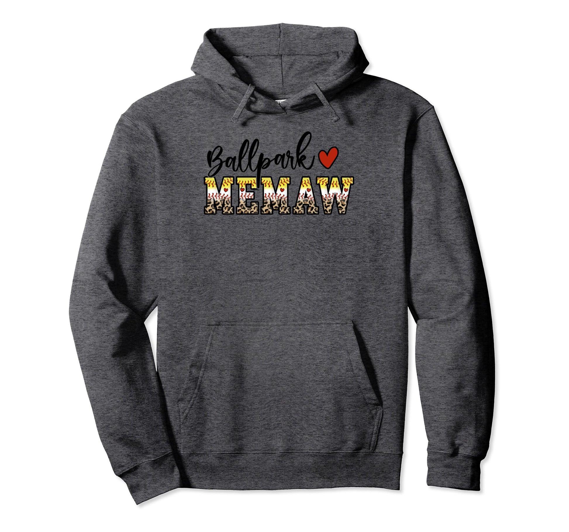 Ballpark Memaw Baseball Softball Mom Hoodie - Aesthetic Graphic Men Women - T-Shirt, Sweatshirt, Hoodie