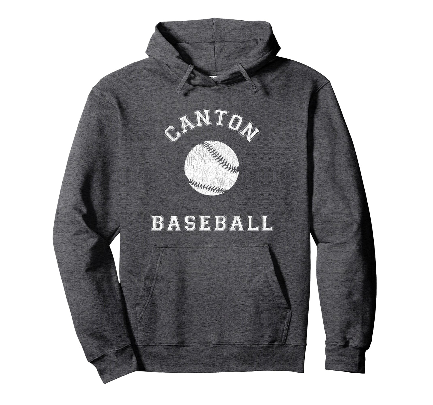 Canton Baseball Distressed Hoodie - Graphic Print Unisex - T-Shirt, Sweatshirt, Hoodie