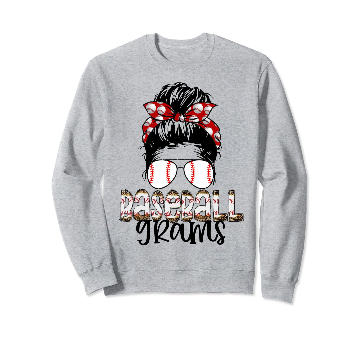 Baseball Grams Messy Bun Sunglasses Sweatshirt - Minimalist Print Unisex - T-Shirt, Sweatshirt, Hoodie