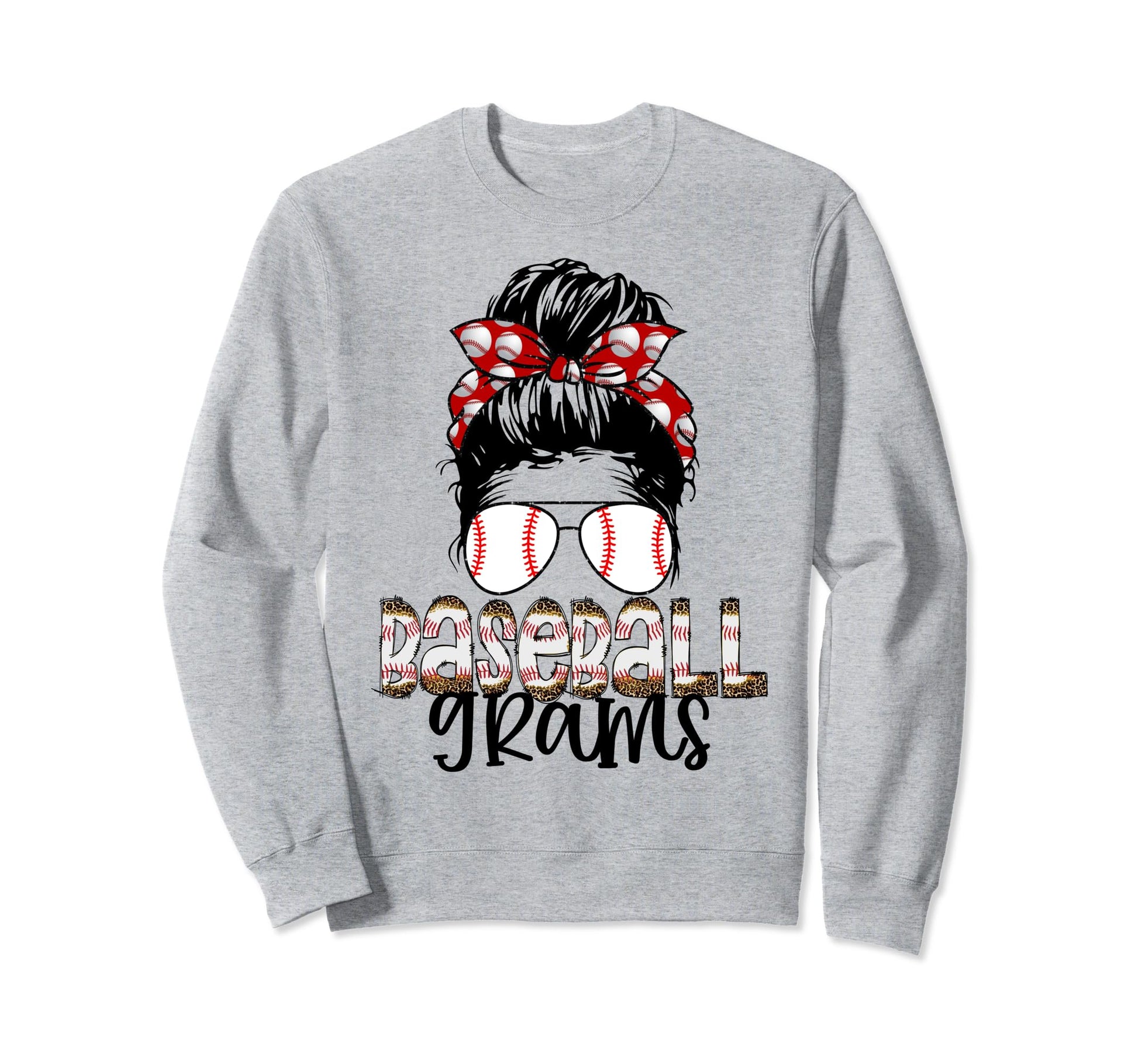 Baseball Grams Messy Bun Sunglasses Sweatshirt - Minimalist Print Unisex - T-Shirt, Sweatshirt, Hoodie