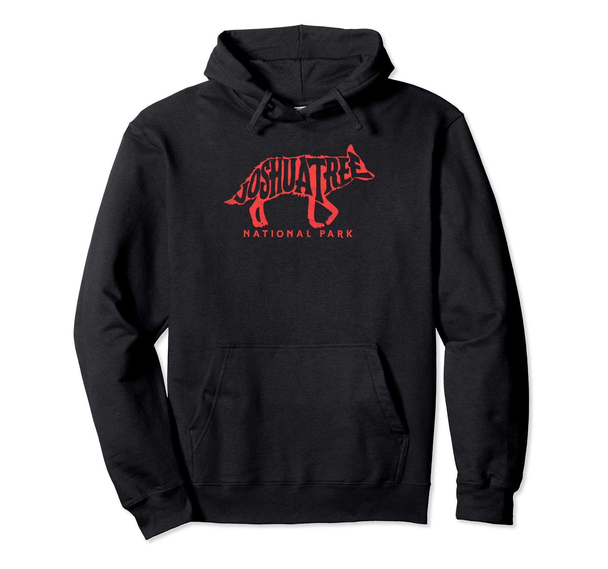 Joshua Tree National Park Red Coyote Hoodie - Custom Art Print Men Women - T-Shirt, Sweatshirt, Hoodie