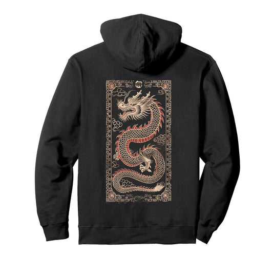 Aesthetic Back Dragon Y2K Streetwear Hoodie - Unique Graphic for Adults - T-Shirt, Sweatshirt, Hoodie