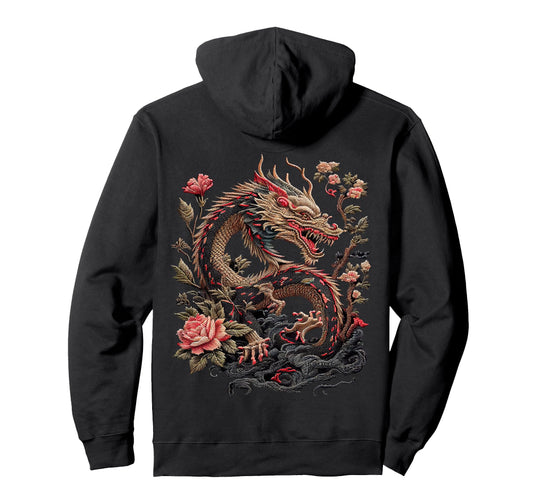 Aesthetic Back Dragon Y2K Streetwear Hoodie - Streetwear Style Men Women - T-Shirt, Sweatshirt, Hoodie