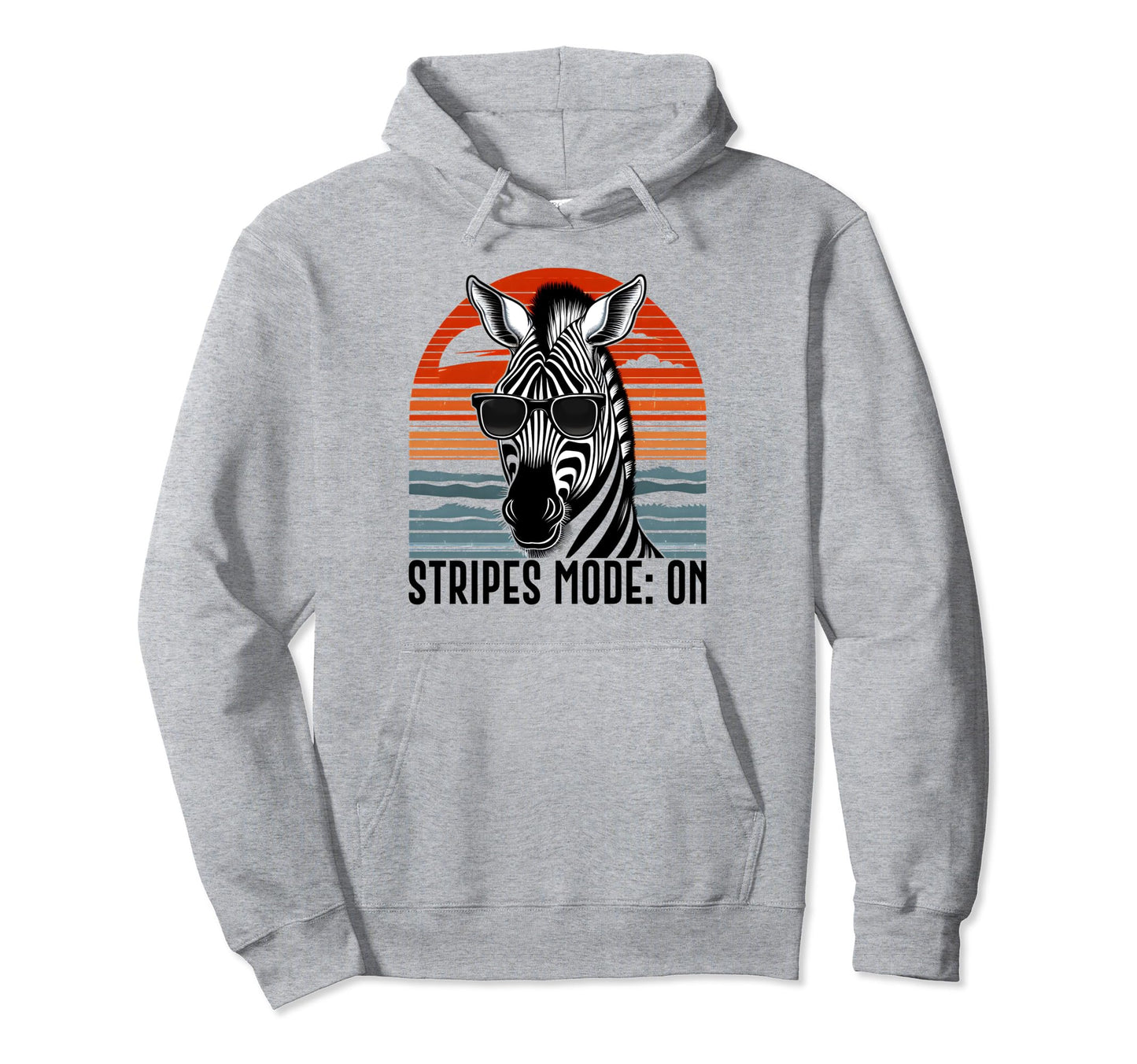 Zebra Sunglasses Stripes Mode Hoodie - Trendy Graphic Men Women - T-Shirt, Sweatshirt, Hoodie