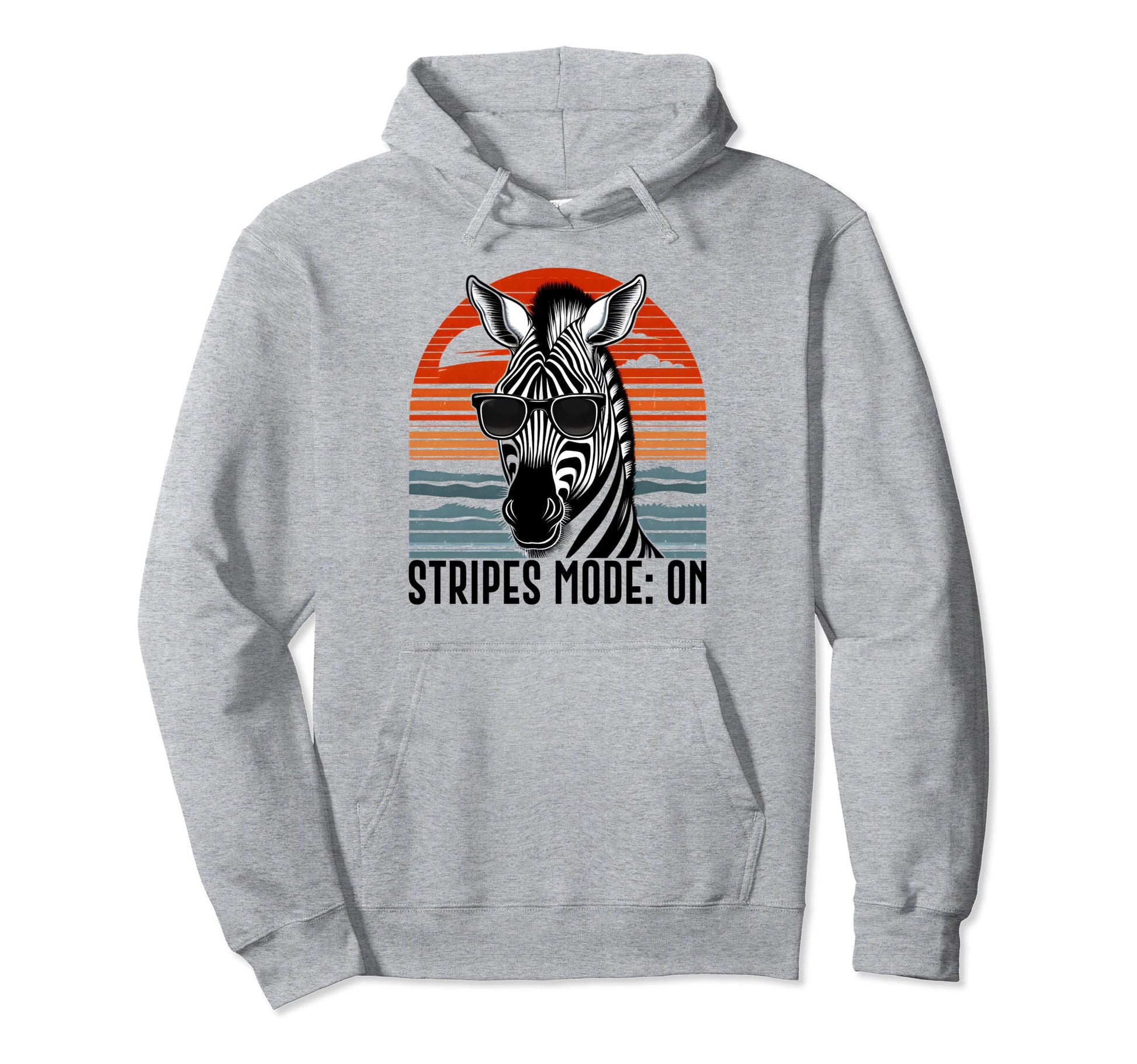 Zebra Sunglasses Stripes Mode Hoodie - Trendy Graphic Men Women - T-Shirt, Sweatshirt, Hoodie