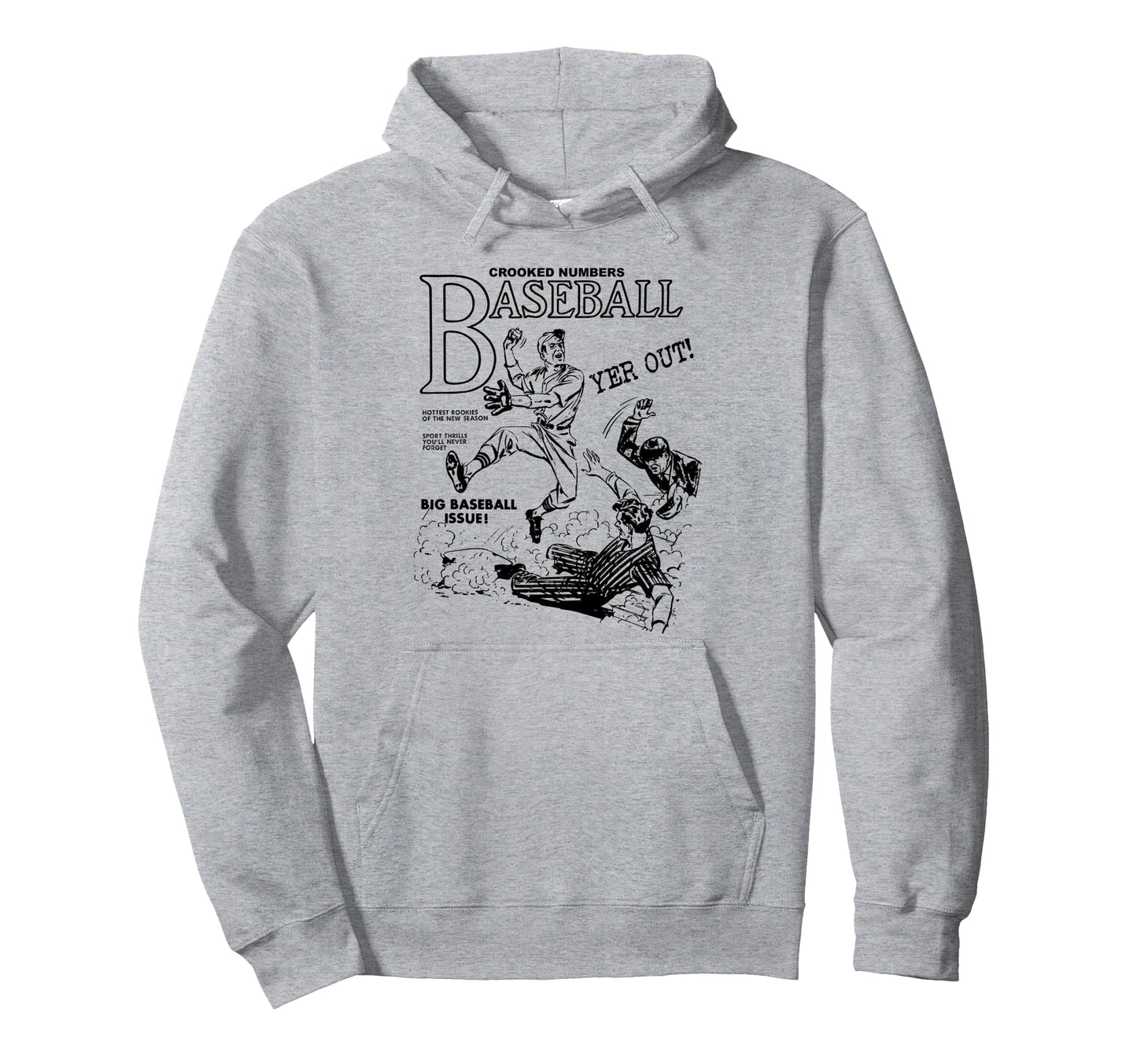 Crooked Numbers Big Baseball Issue Hoodie - Fun Novelty Design Men Women - T-Shirt, Sweatshirt, Hoodie