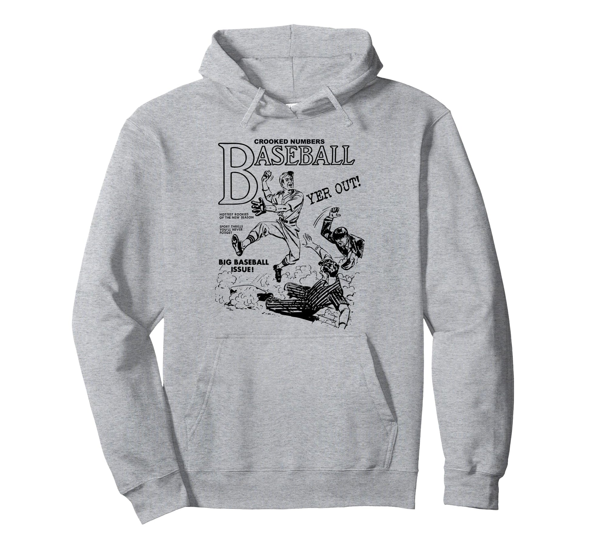 Crooked Numbers Big Baseball Issue Hoodie - Fun Novelty Design Men Women - T-Shirt, Sweatshirt, Hoodie