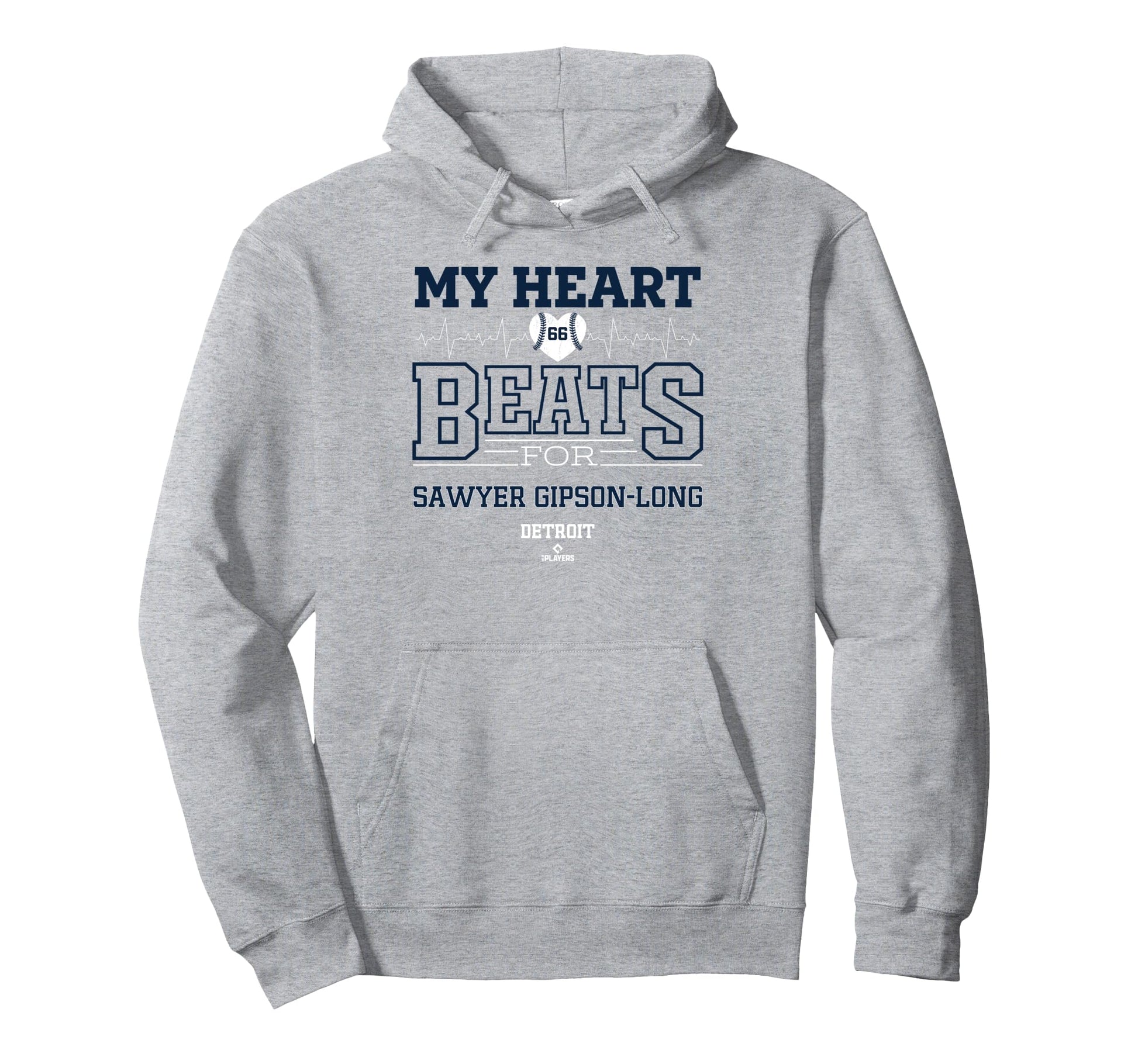 My Heart Beats Sawyer Gipson Long Detroit Hoodie - Unique Graphic Unisex - T-Shirt, Sweatshirt, Hoodie