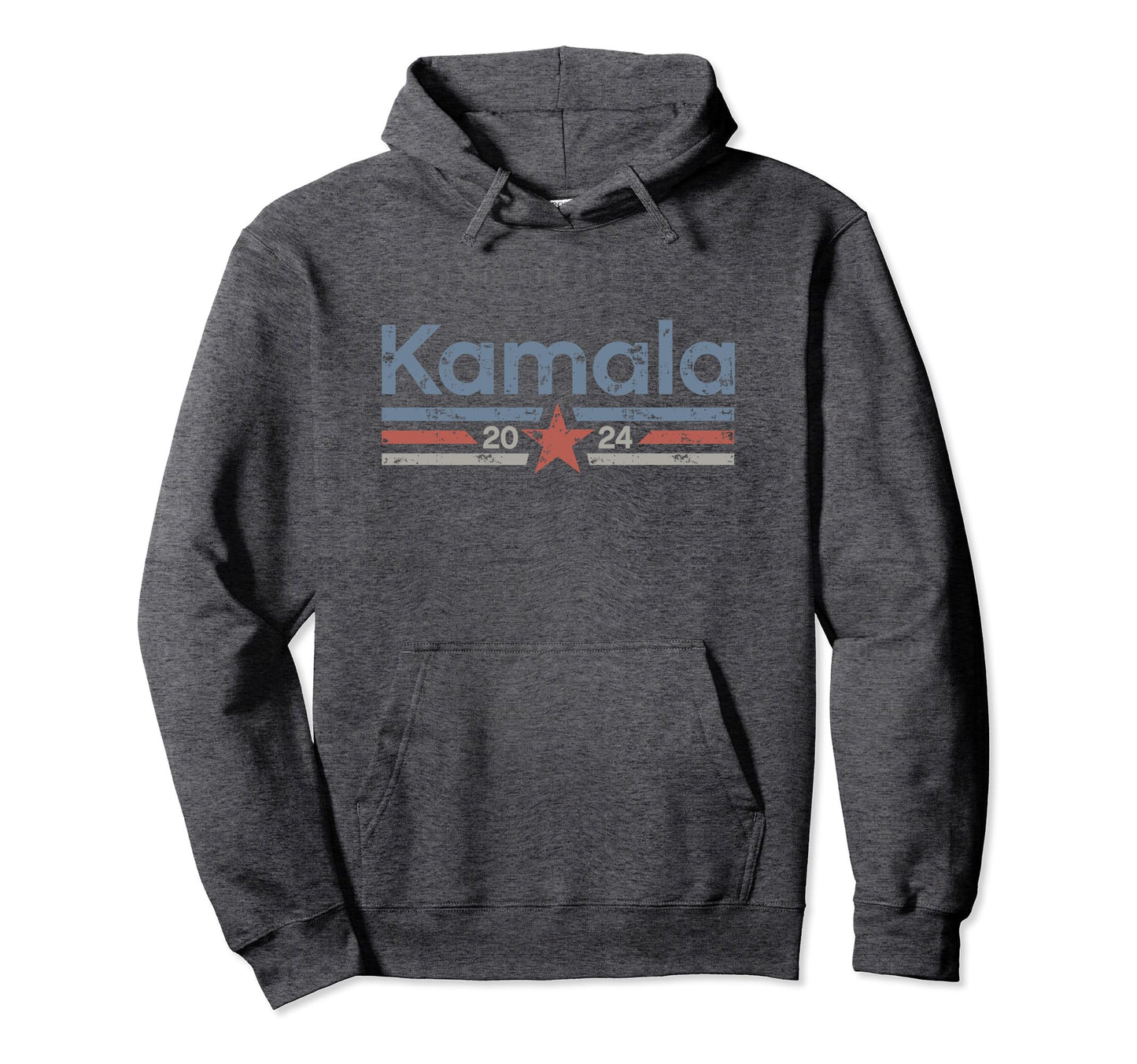 Kamala Harris 2024 Grunge Stripe Harris Hoodie - Unique Graphic Men Women - T-Shirt, Sweatshirt, Hoodie