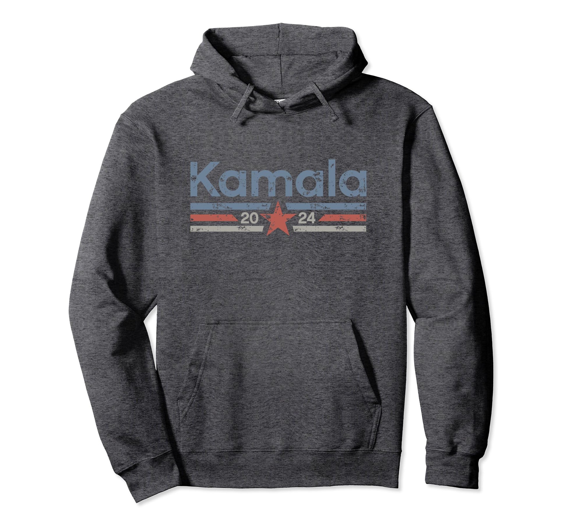 Kamala Harris 2024 Grunge Stripe Harris Hoodie - Unique Graphic Men Women - T-Shirt, Sweatshirt, Hoodie