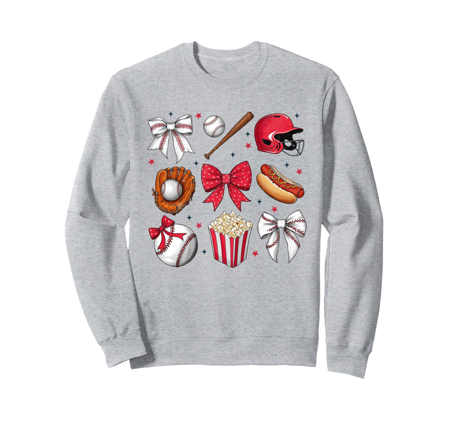 Baseball Coquette Bow Baseball Cheer Sweatshirt - Custom Art Print Unisex - T-Shirt, Sweatshirt, Hoodie