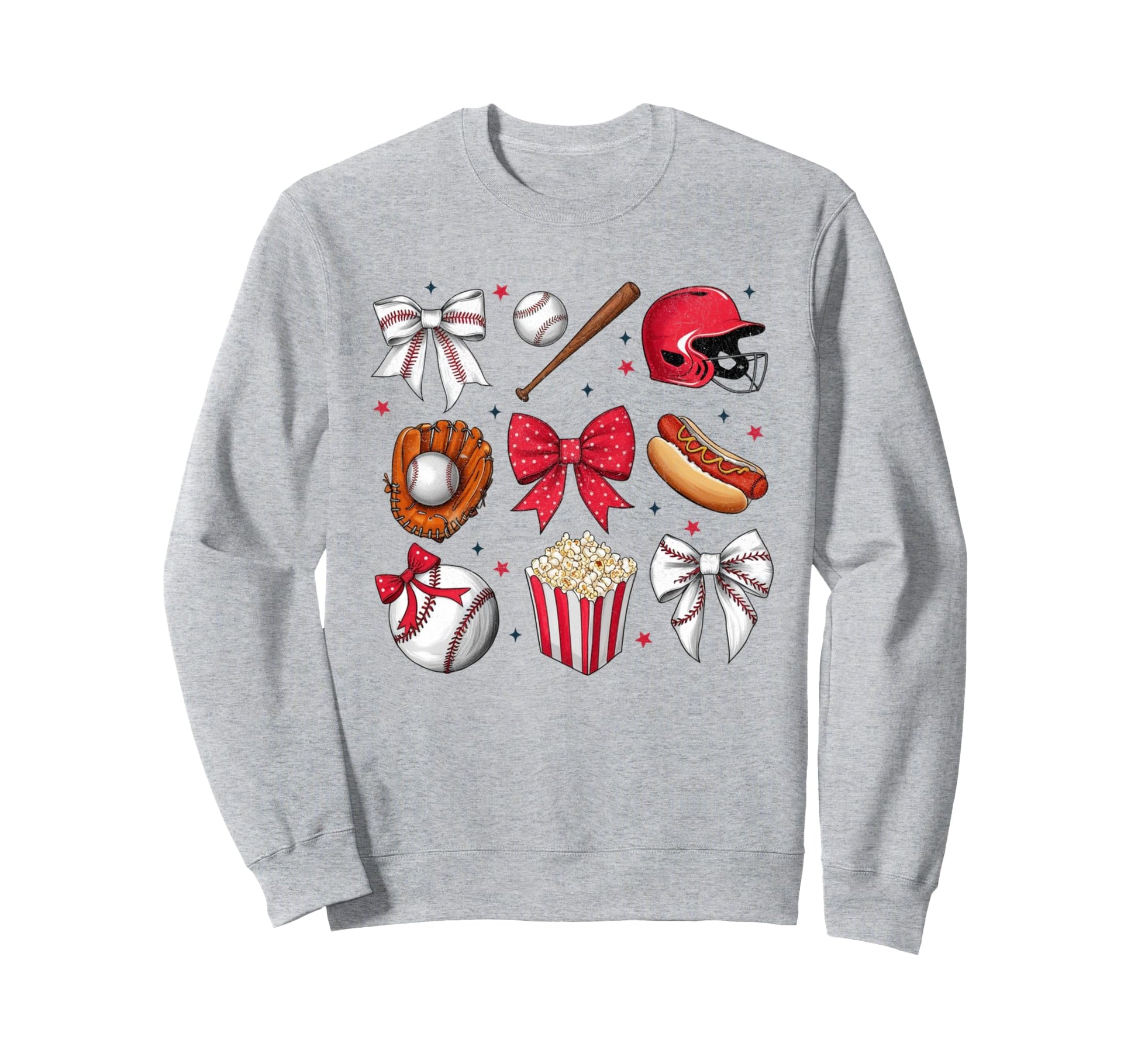 Baseball Coquette Bow Baseball Cheer Sweatshirt - Custom Art Print Unisex - T-Shirt, Sweatshirt, Hoodie